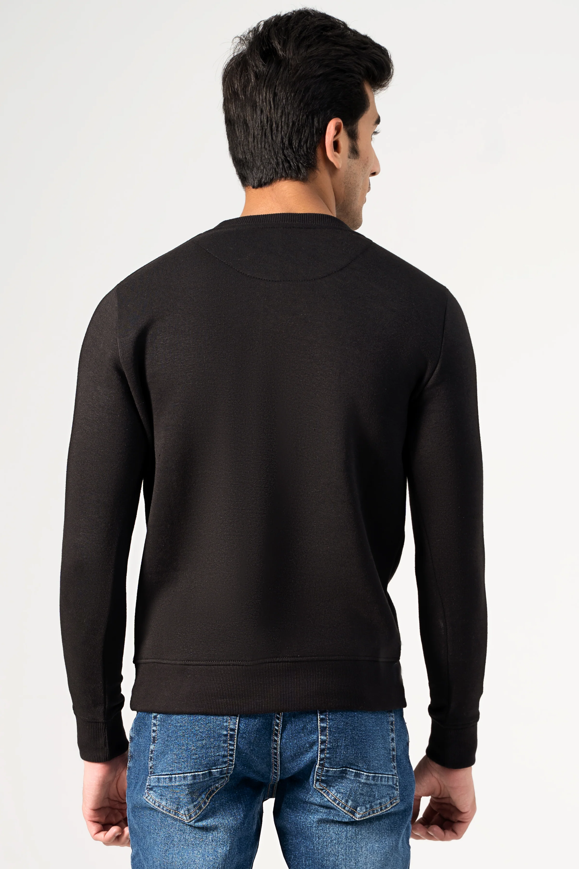 SWEAT SHIRT CREW NECK BLACK - Image 4
