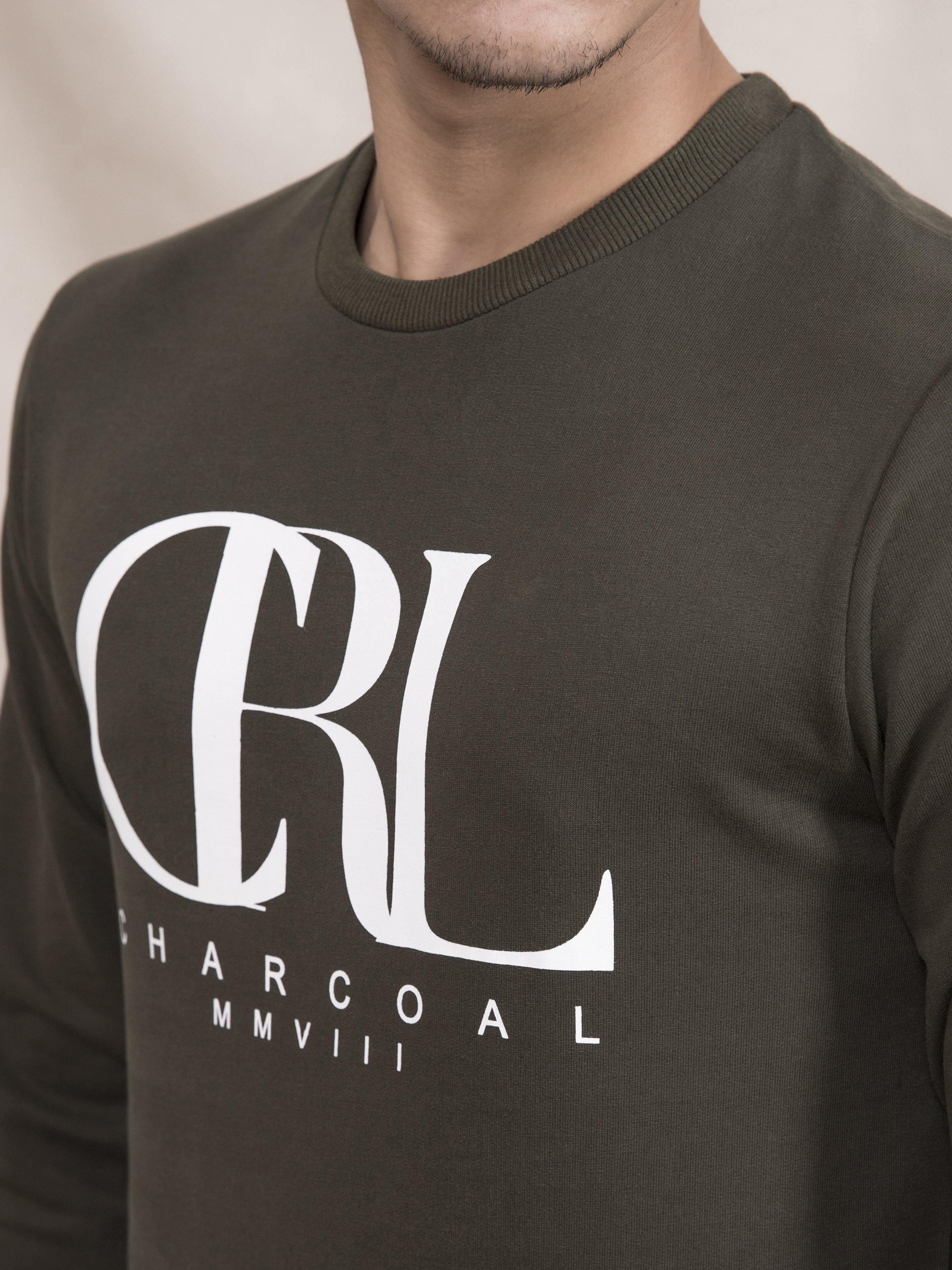 SWEAT SHIRT PRINTED FULL SLEEVE OLIVE - Image 4