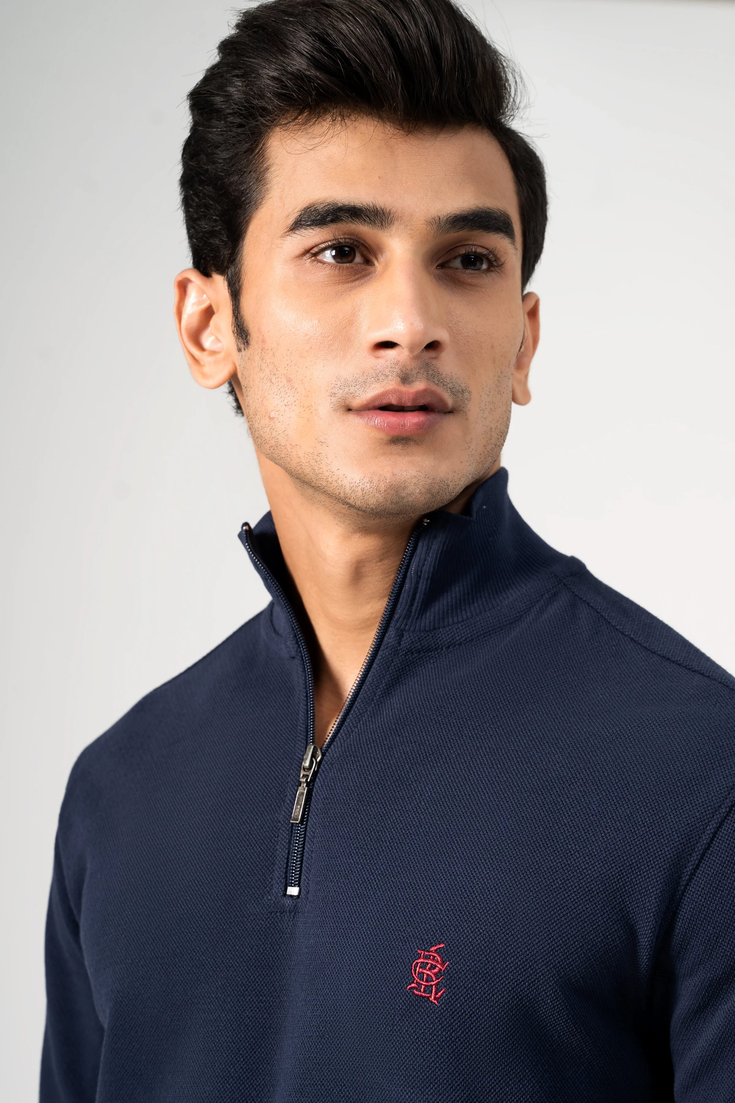 SWEAT SHIRT MOCK NECK NAVY - Image 5