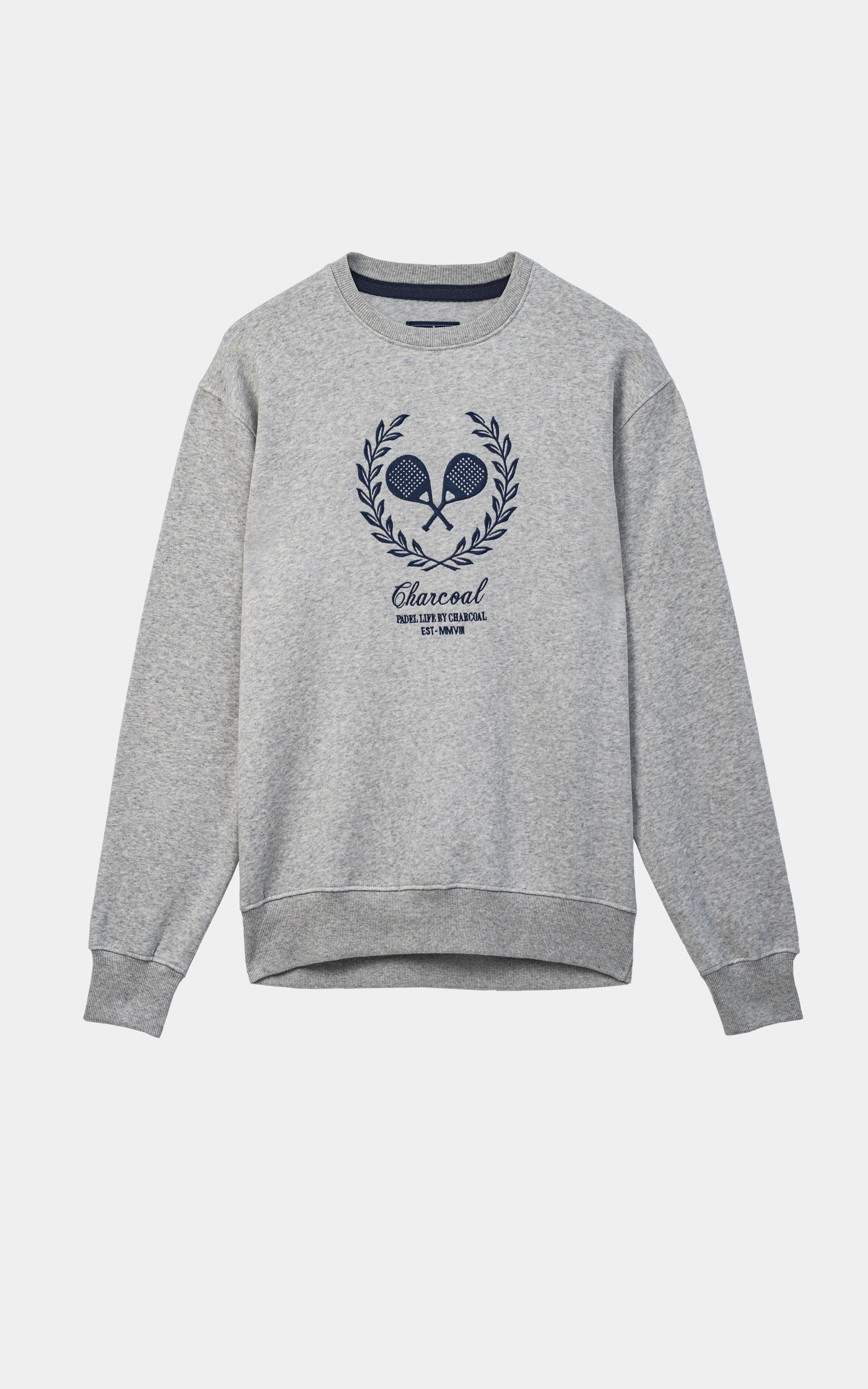 EMBROIDERED SWEATSHIRT  OATMEAL