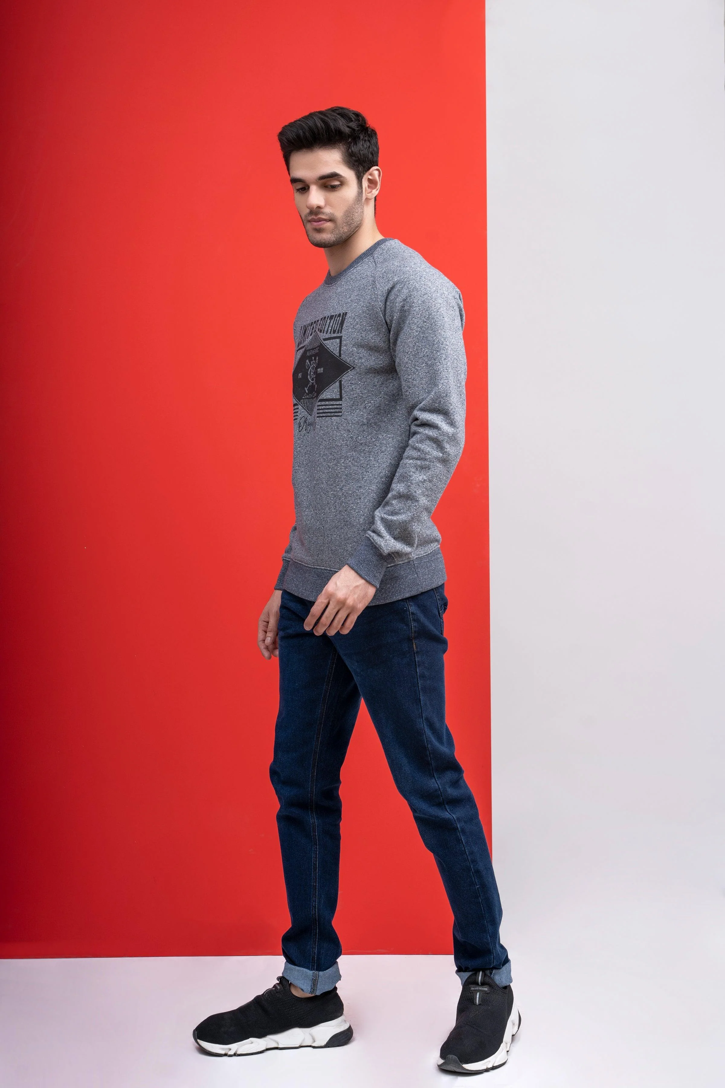 SWEAT SHIRT ROUND NECK F/S BLUE - Image 3