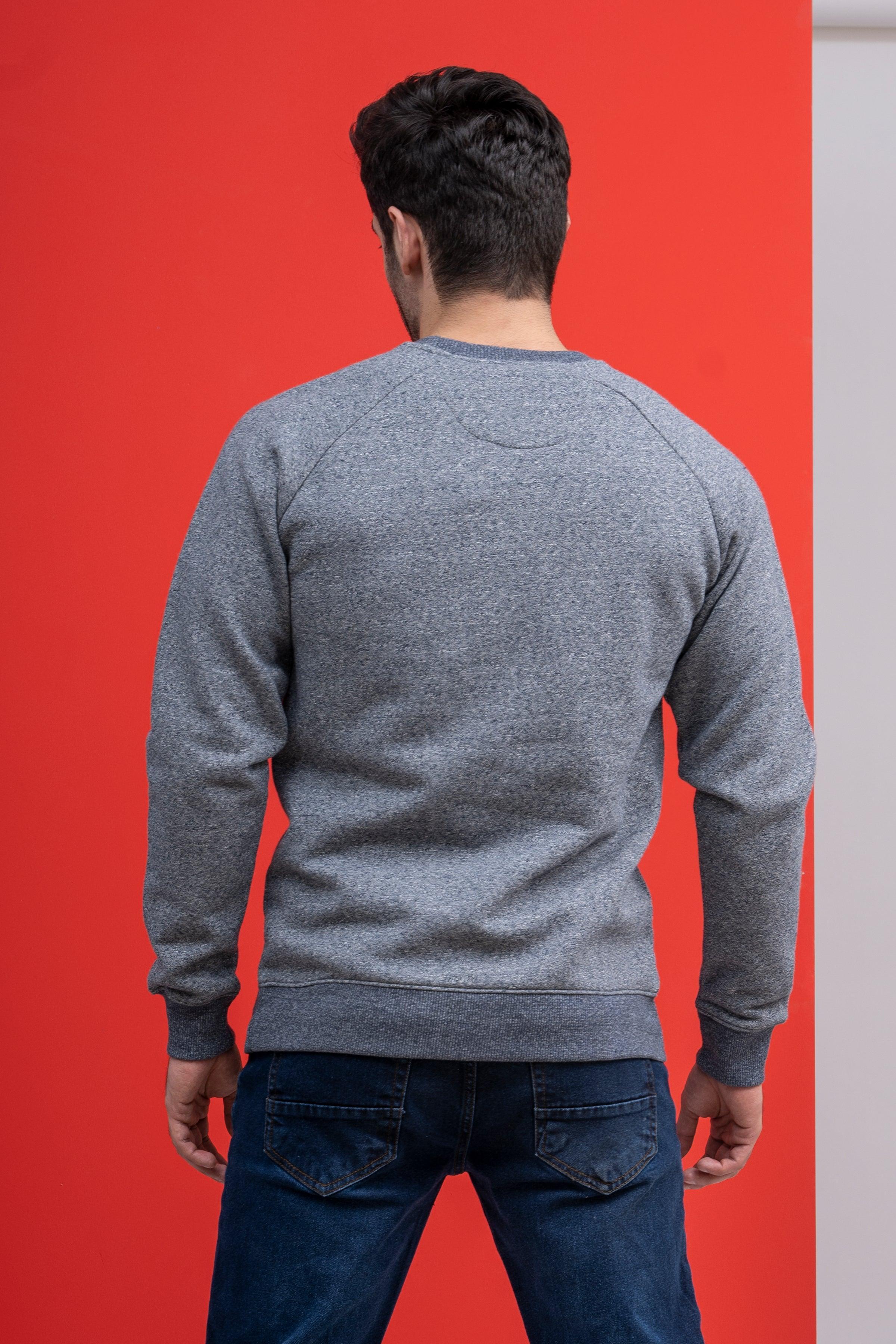 SWEAT SHIRT ROUND NECK F/S BLUE - Image 4
