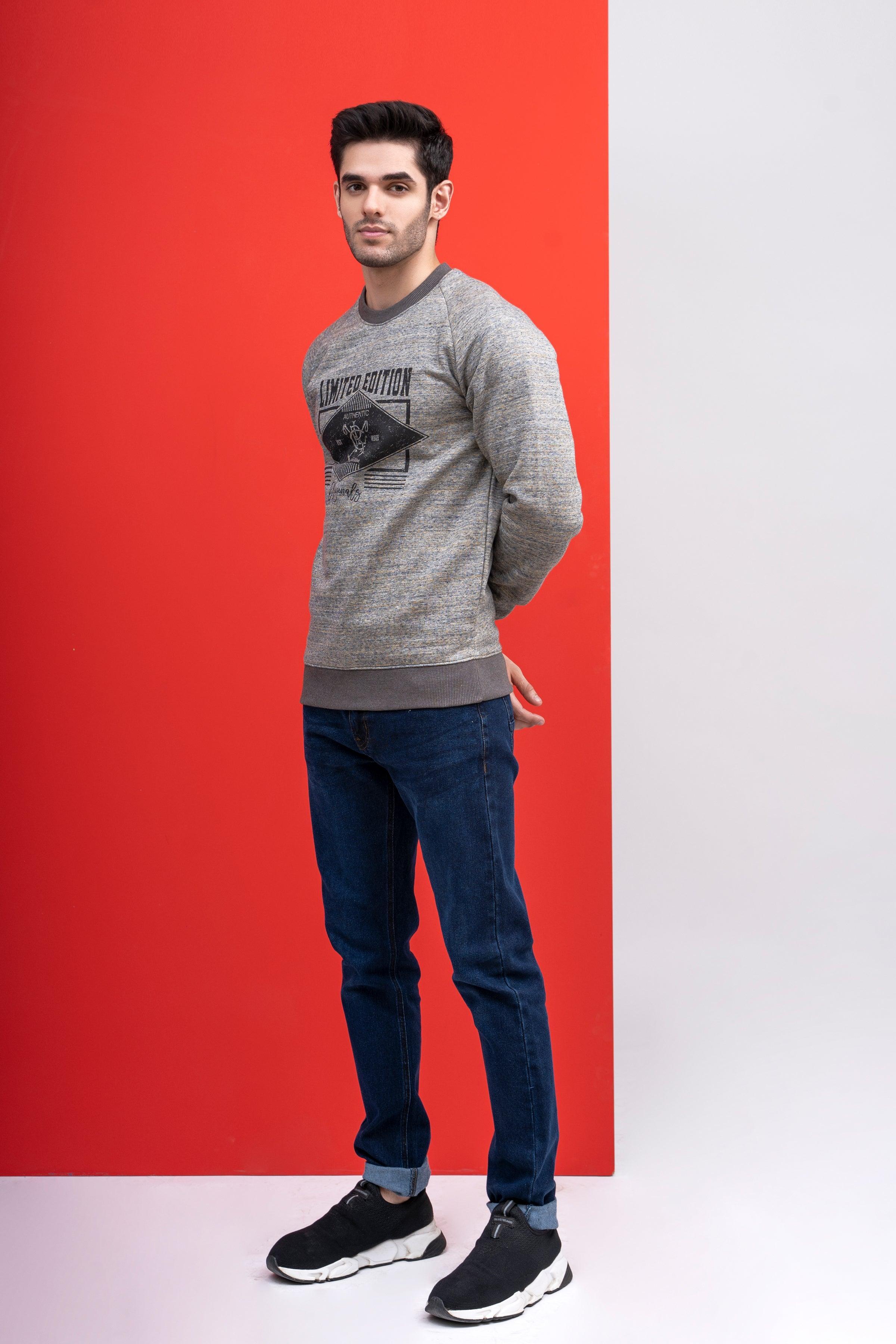 SWEAT SHIRT ROUND NECK F/S GREY - Image 2