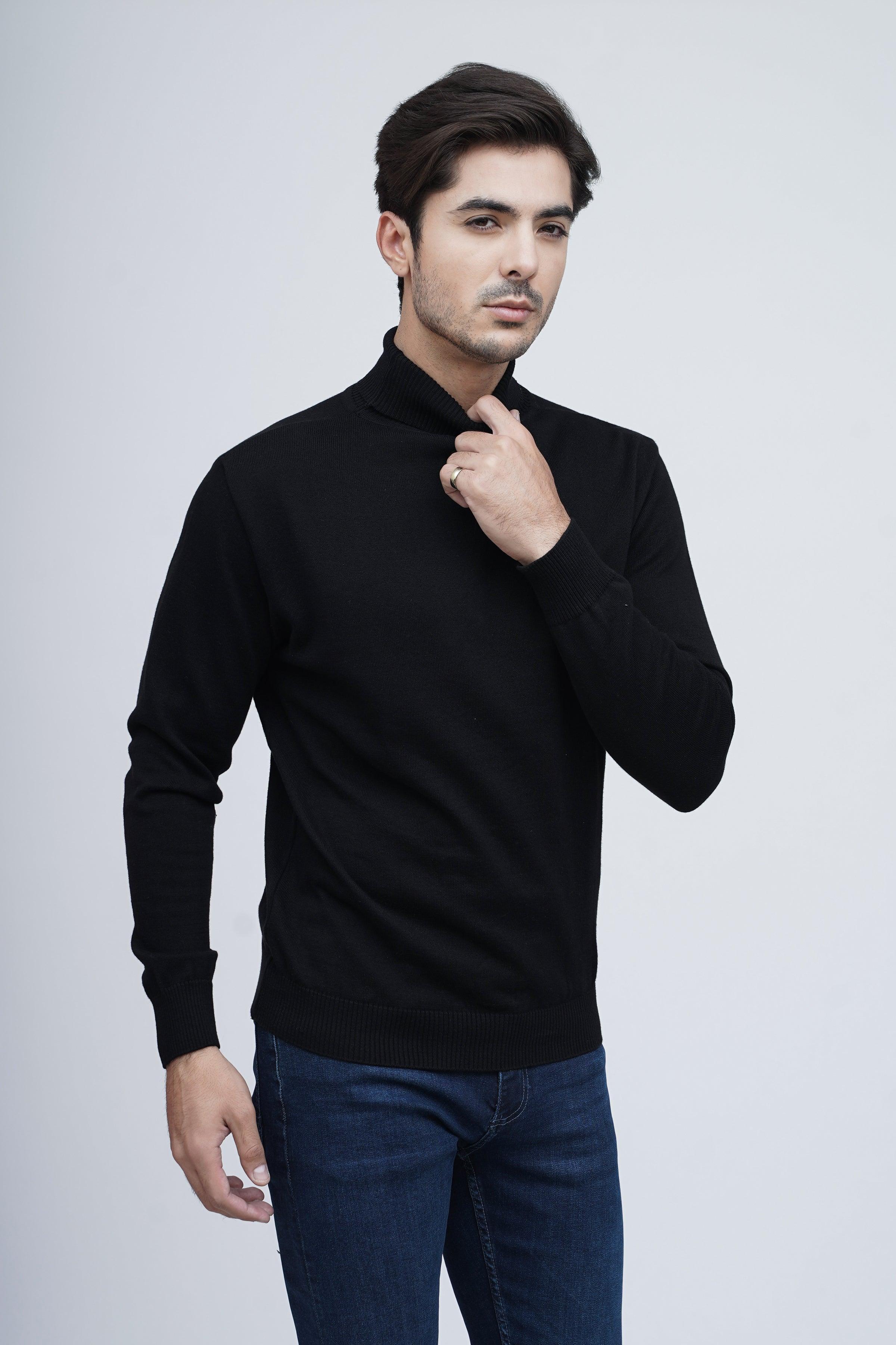 SWEATER HIGH NECK F/S  BLACK - Image 3