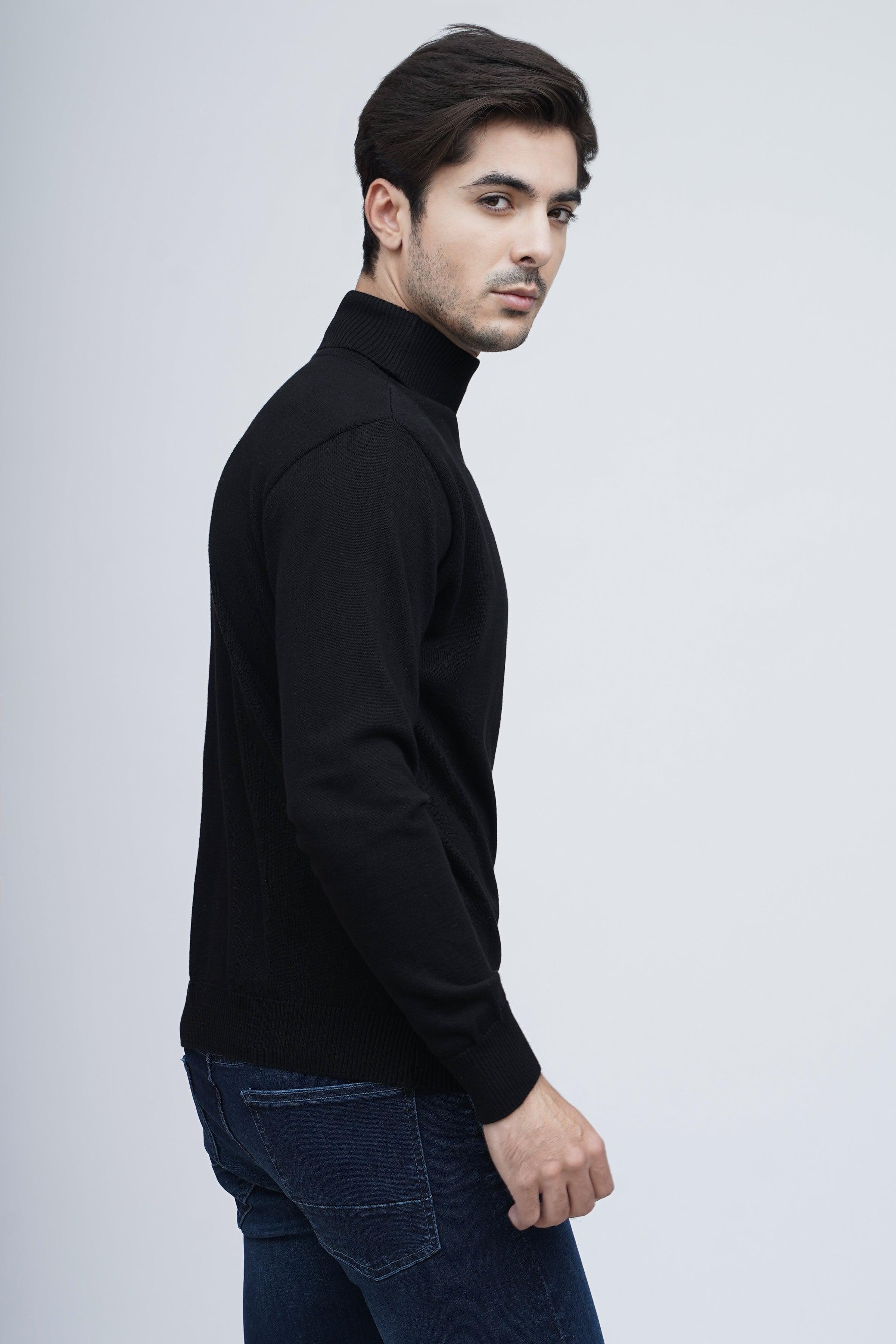 SWEATER HIGH NECK F/S  BLACK - Image 4