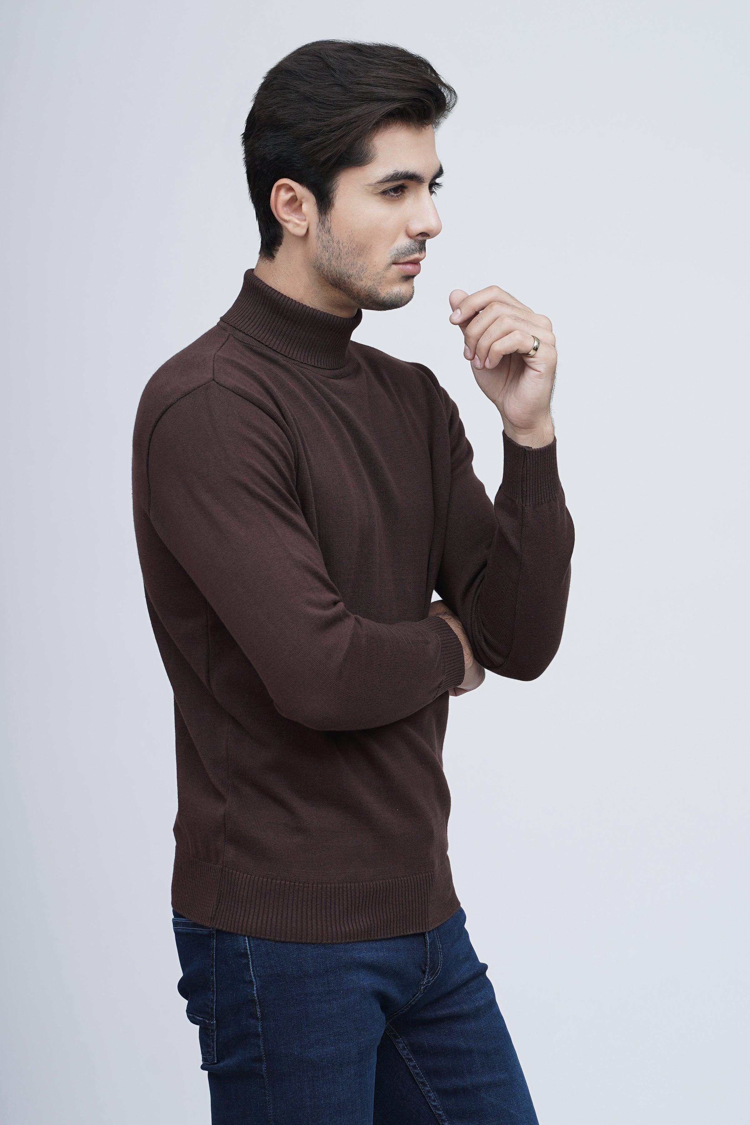 SWEATER HIGH NECK F/S BROWN - Image 3
