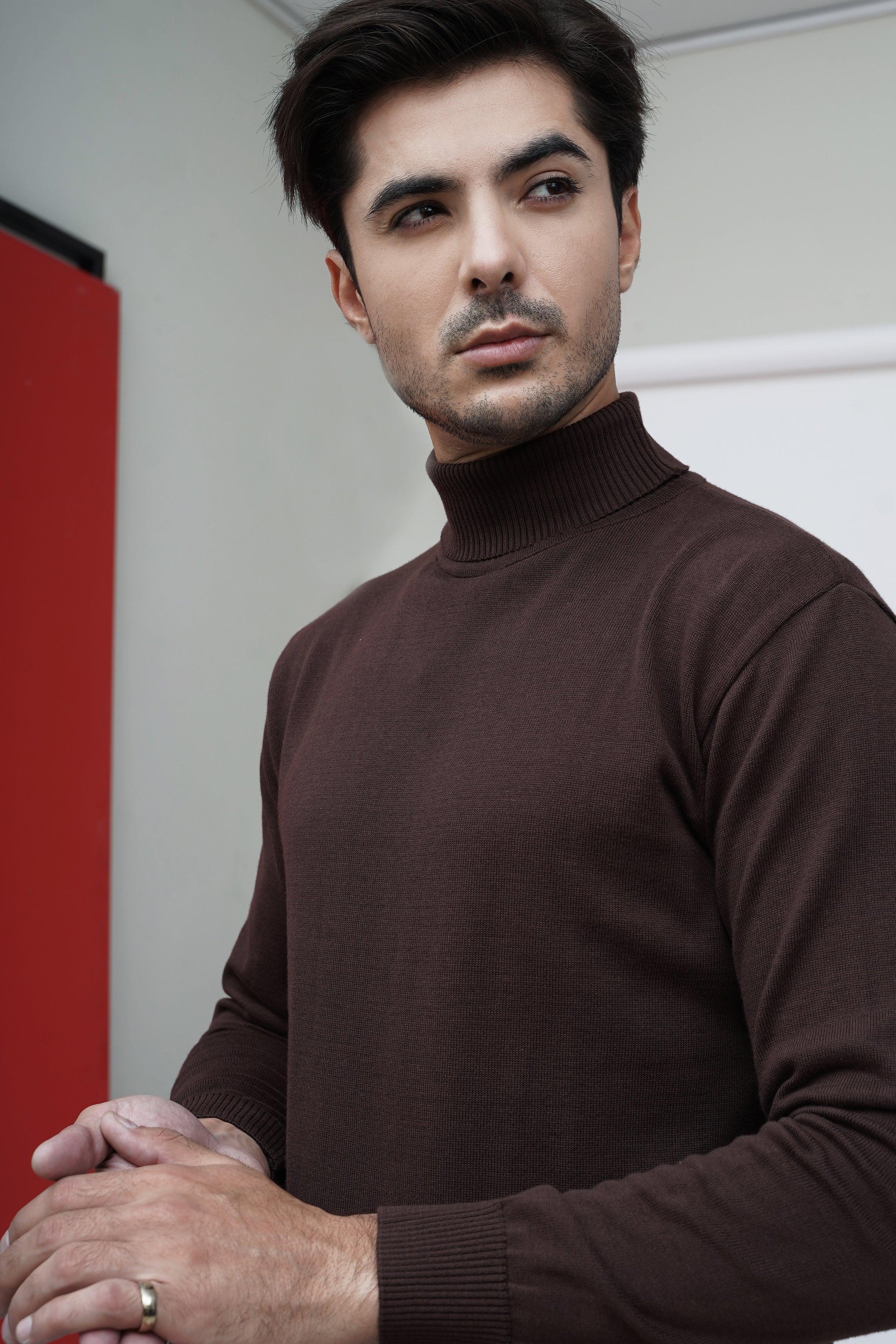 SWEATER HIGH NECK F/S BROWN - Image 5