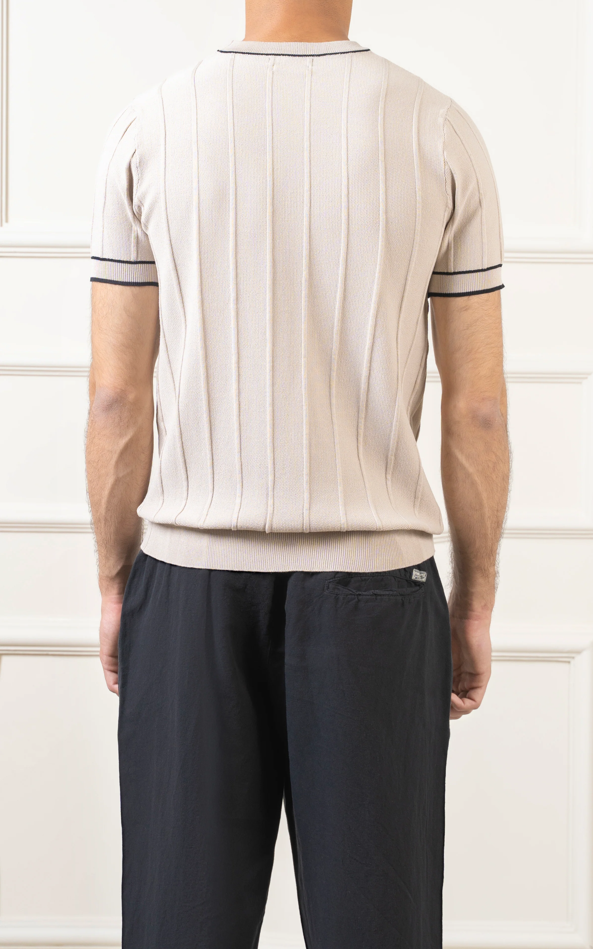 SWEATER KNIT SHIRT BEIGE - Image 4