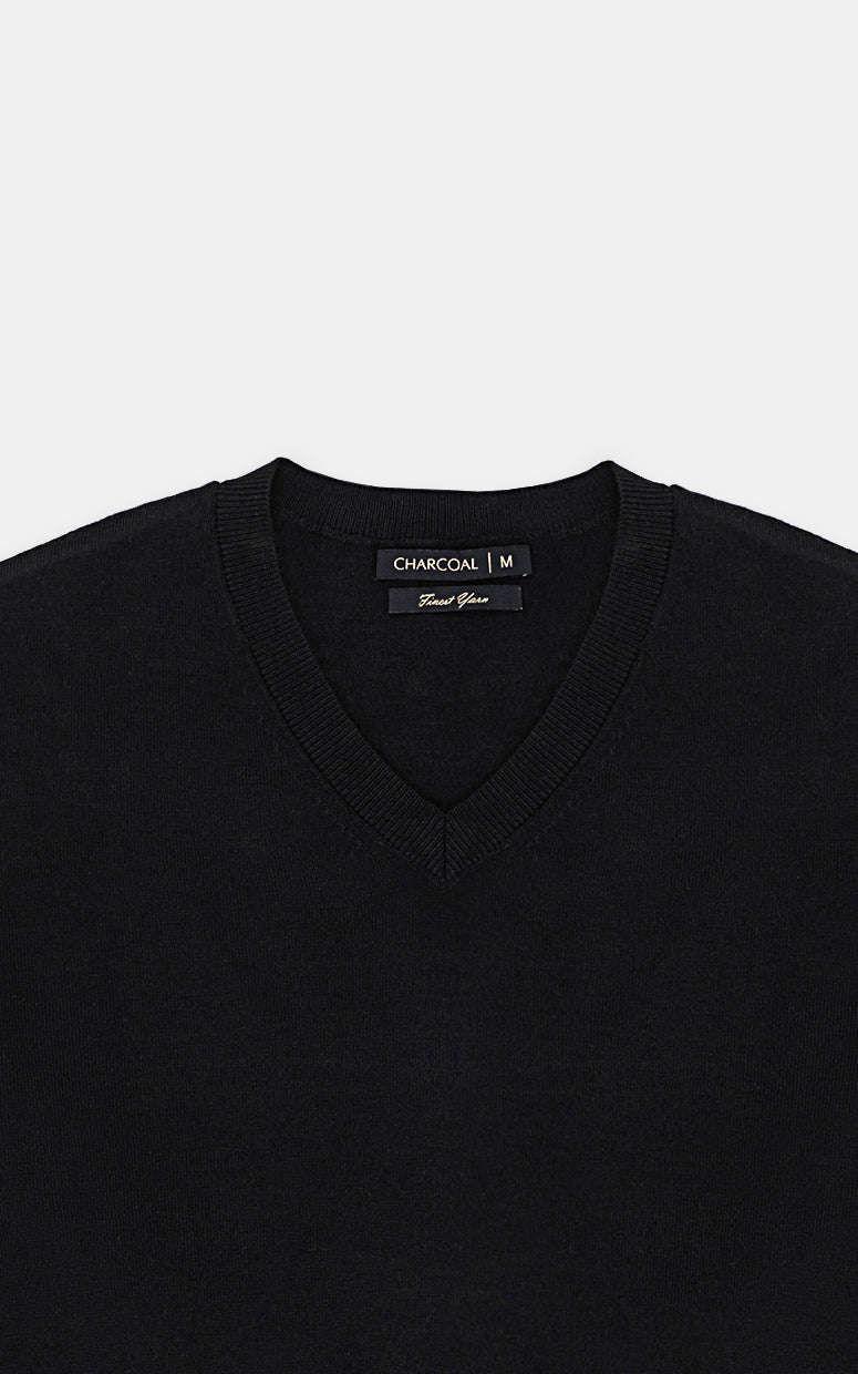 SWEATER V NECK BLACK - Image 2