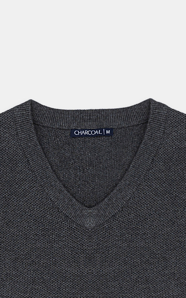 SWEATER V NECK SLEEVELESS GREY - Image 2
