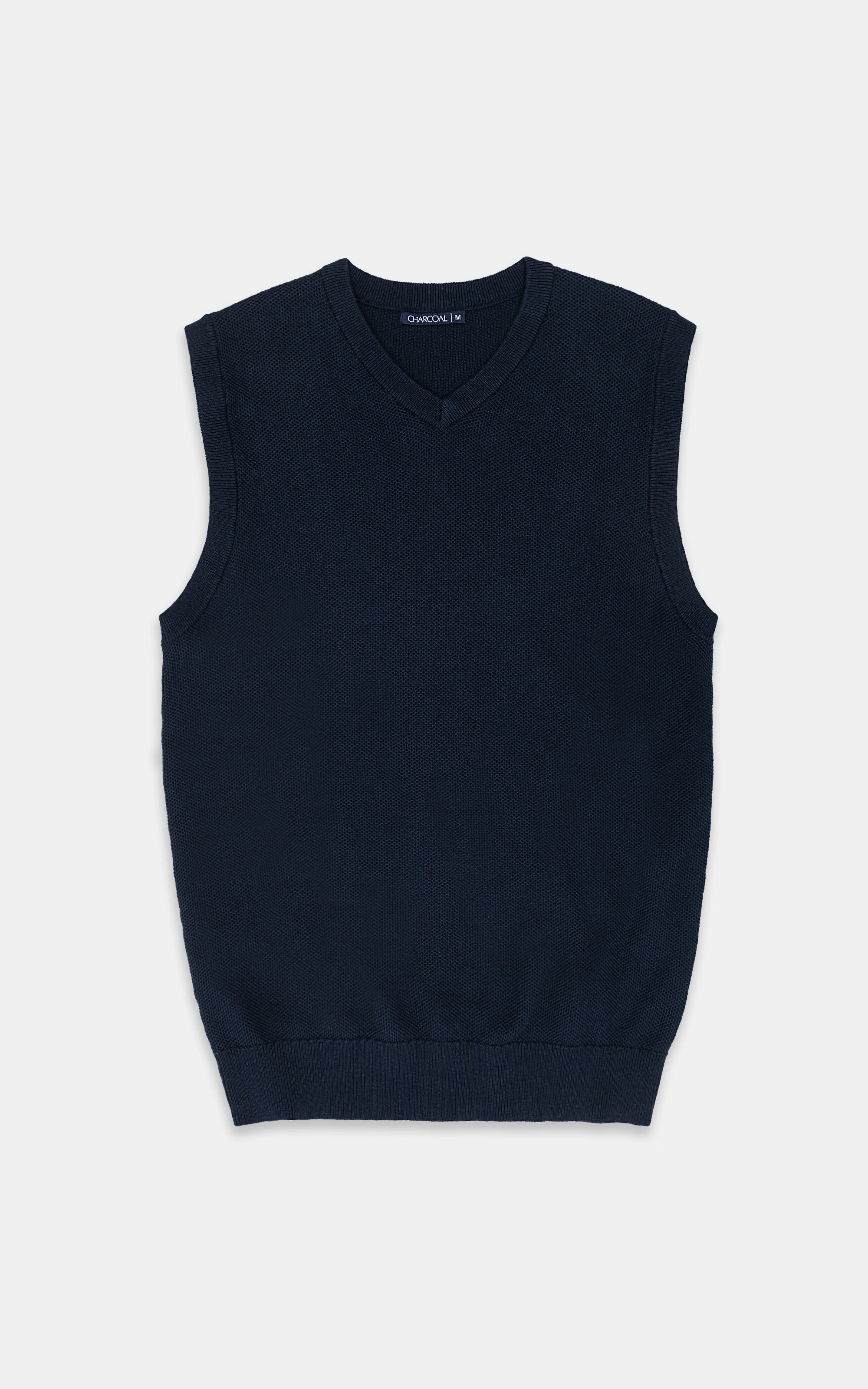 SWEATER V NECK SLEEVELESS NAVY
