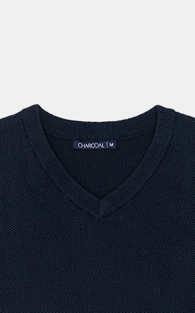 SWEATER V NECK SLEEVELESS NAVY - Image 2