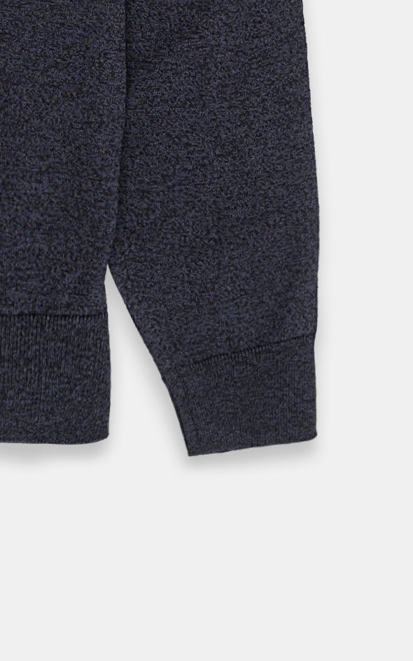 SWEATER WITH COLLAR DARK NAVY - Image 4