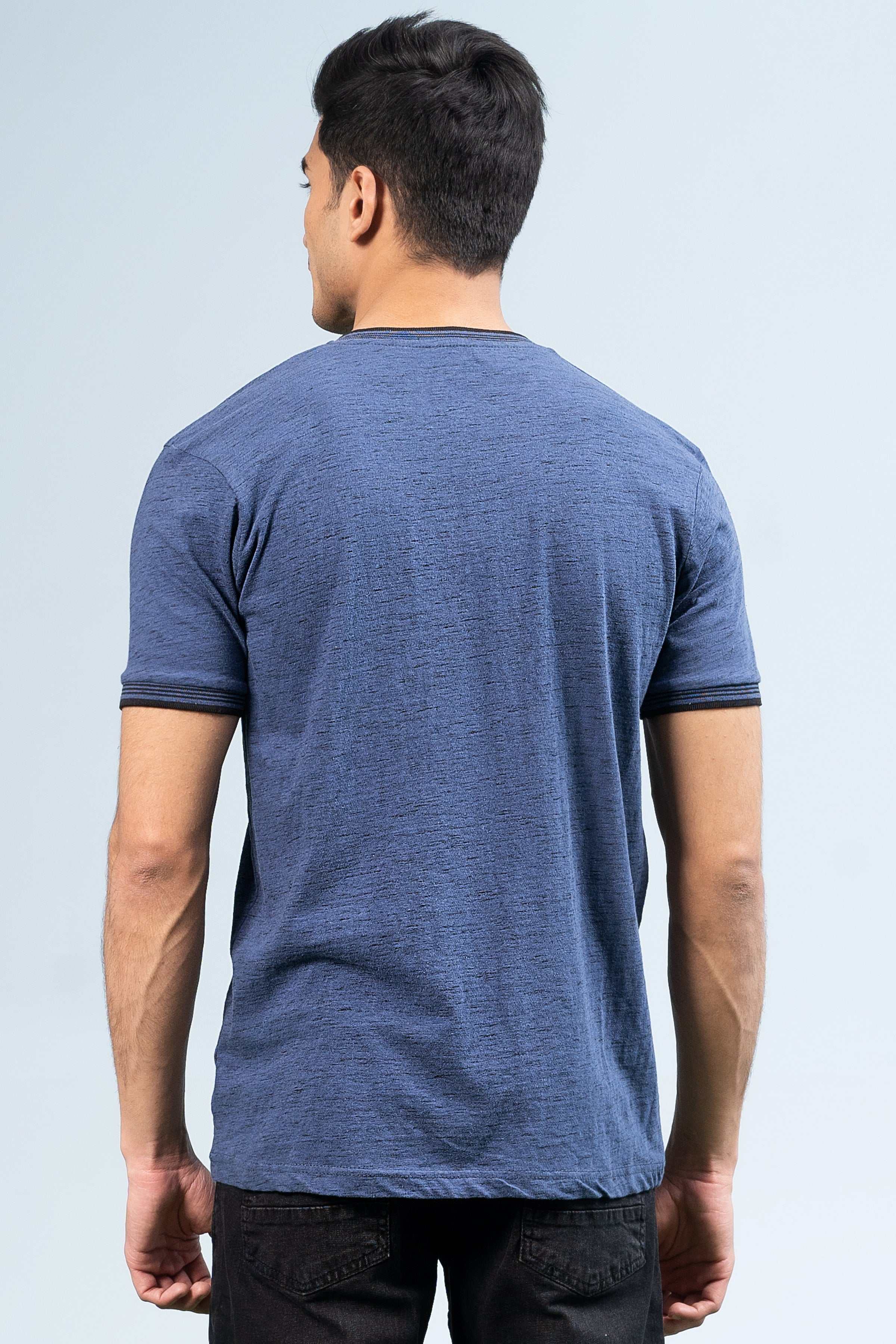 HENLEY SHIRT BLUE - Image 4