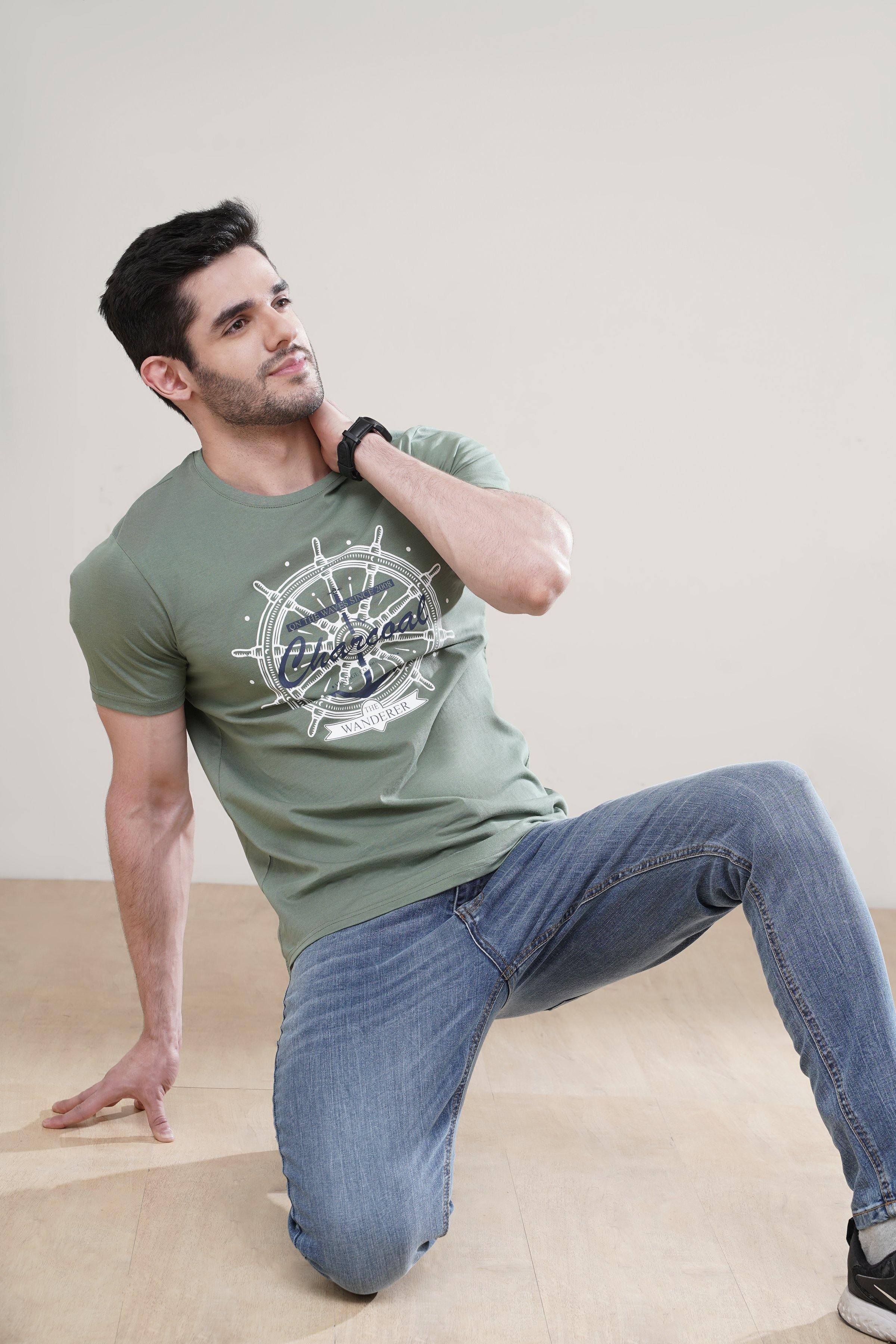 T SHIRT CREW NECK GREEN - Image 4