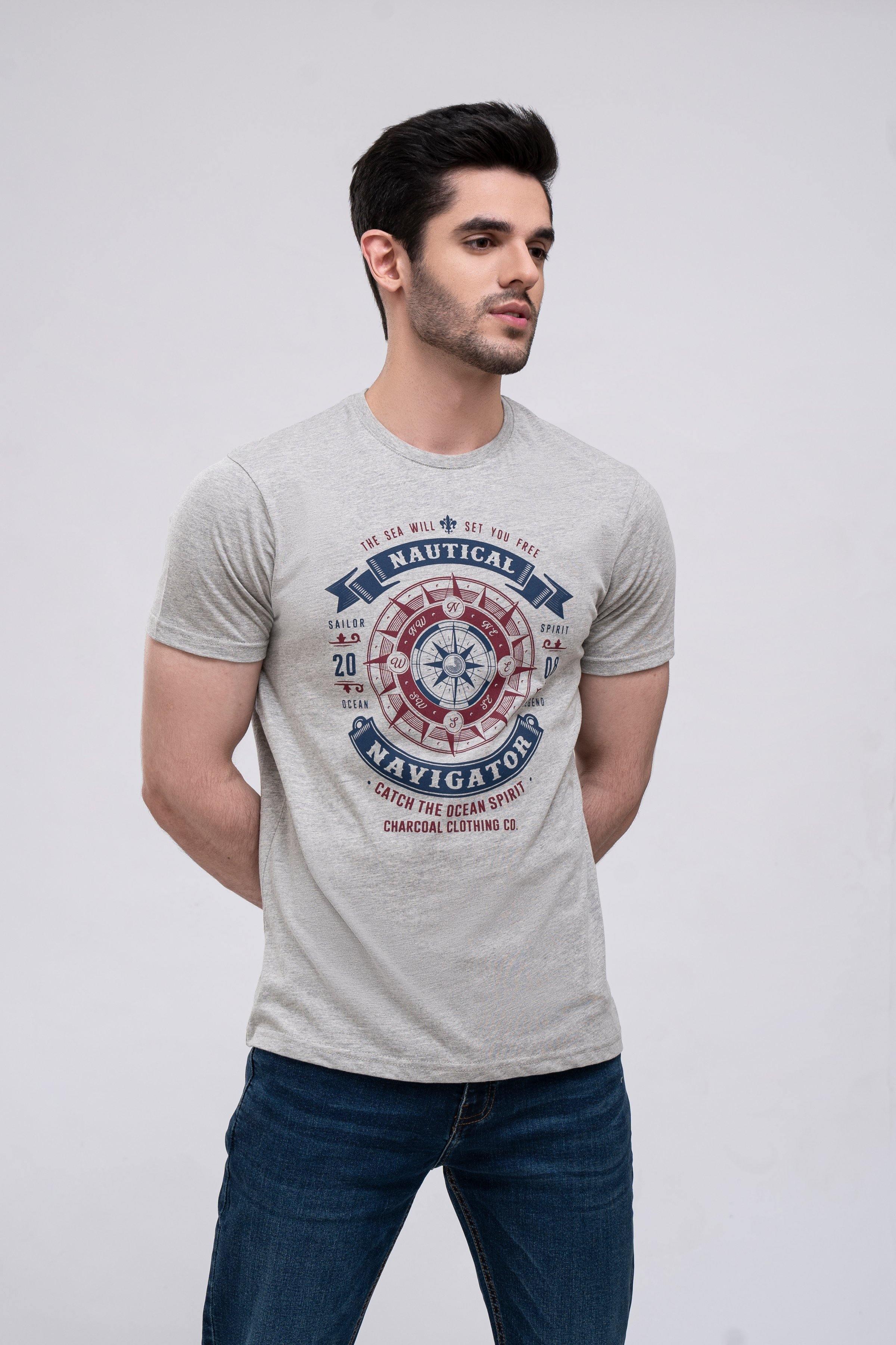 T SHIRT CREW NECK HYDER GREY
