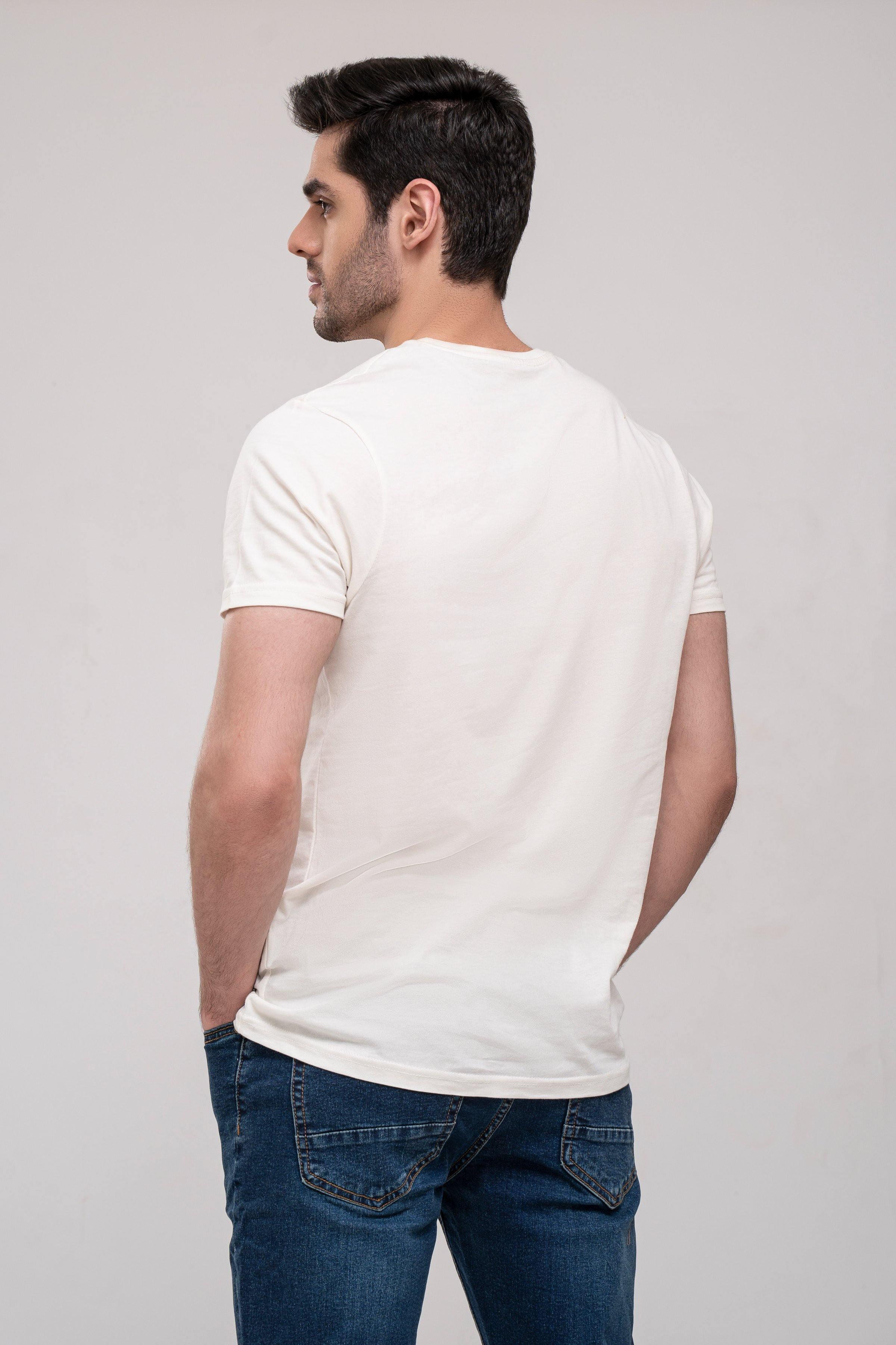 T SHIRT CREW NECK OFF WHITE - Image 2