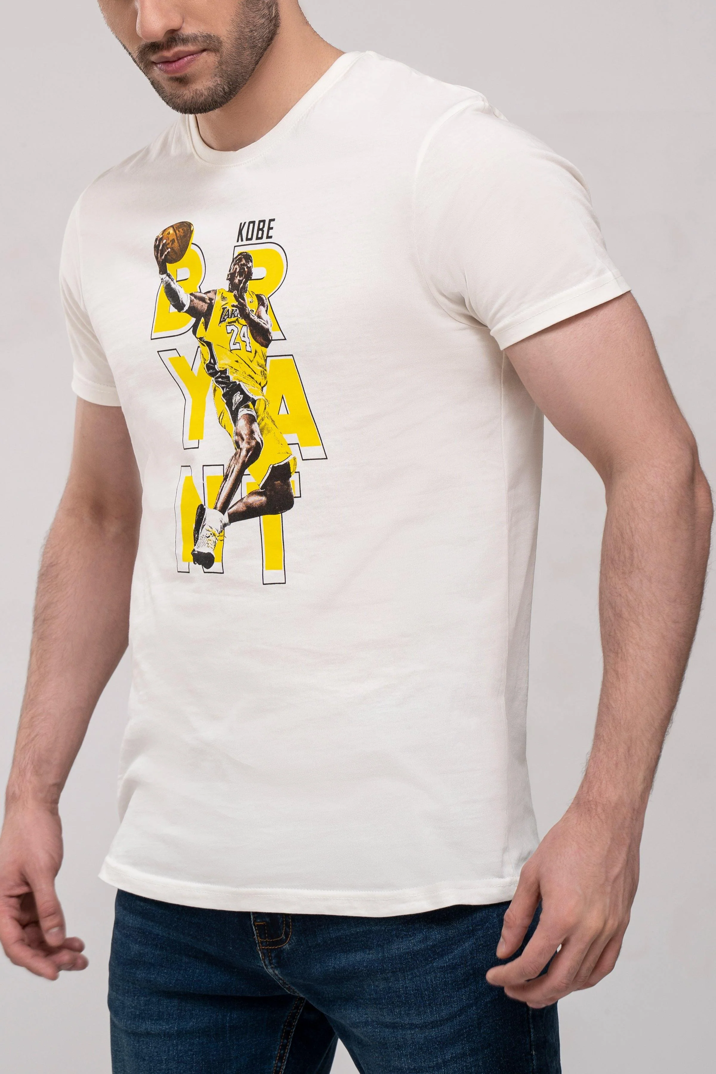 T SHIRT CREW NECK OFF WHITE - Image 4