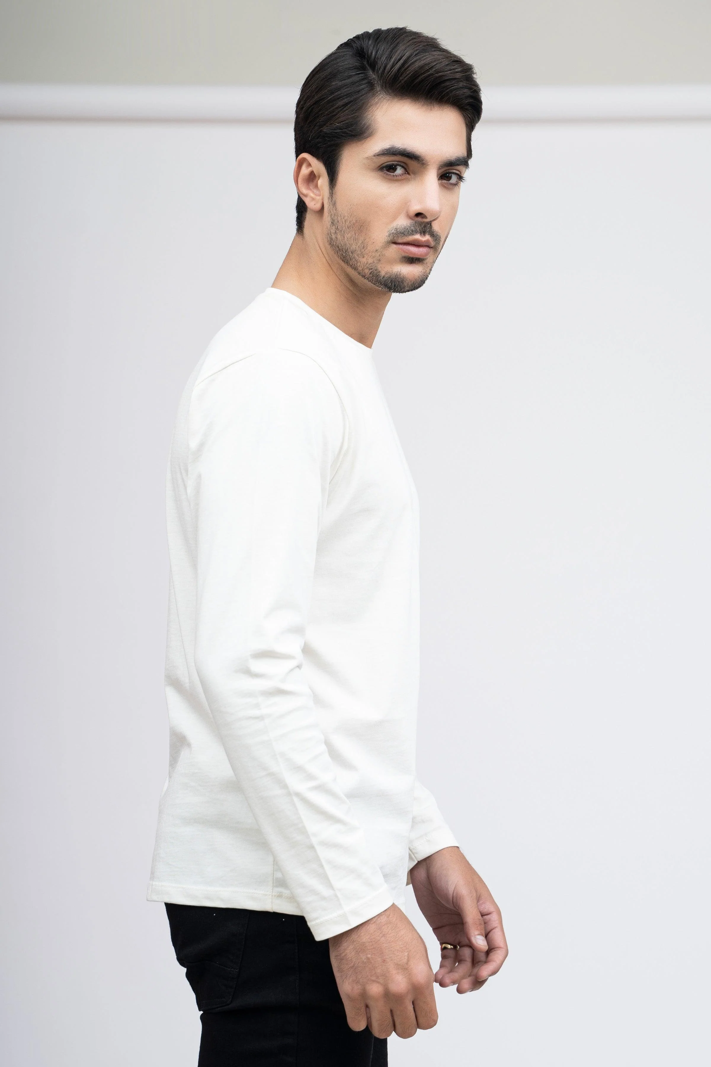 T SHIRT CREW NECK WHITE - Image 4