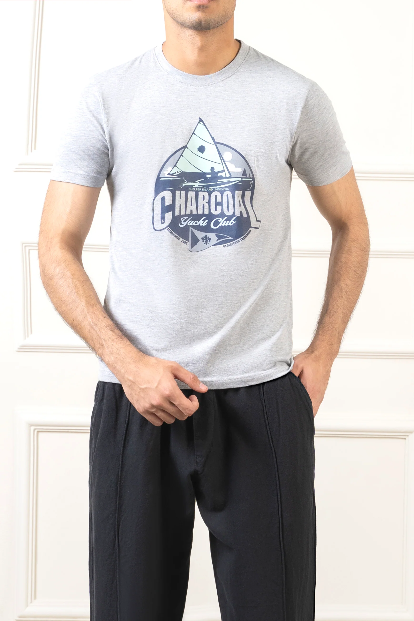 T SHIRT HEATHER GREY - Image 2