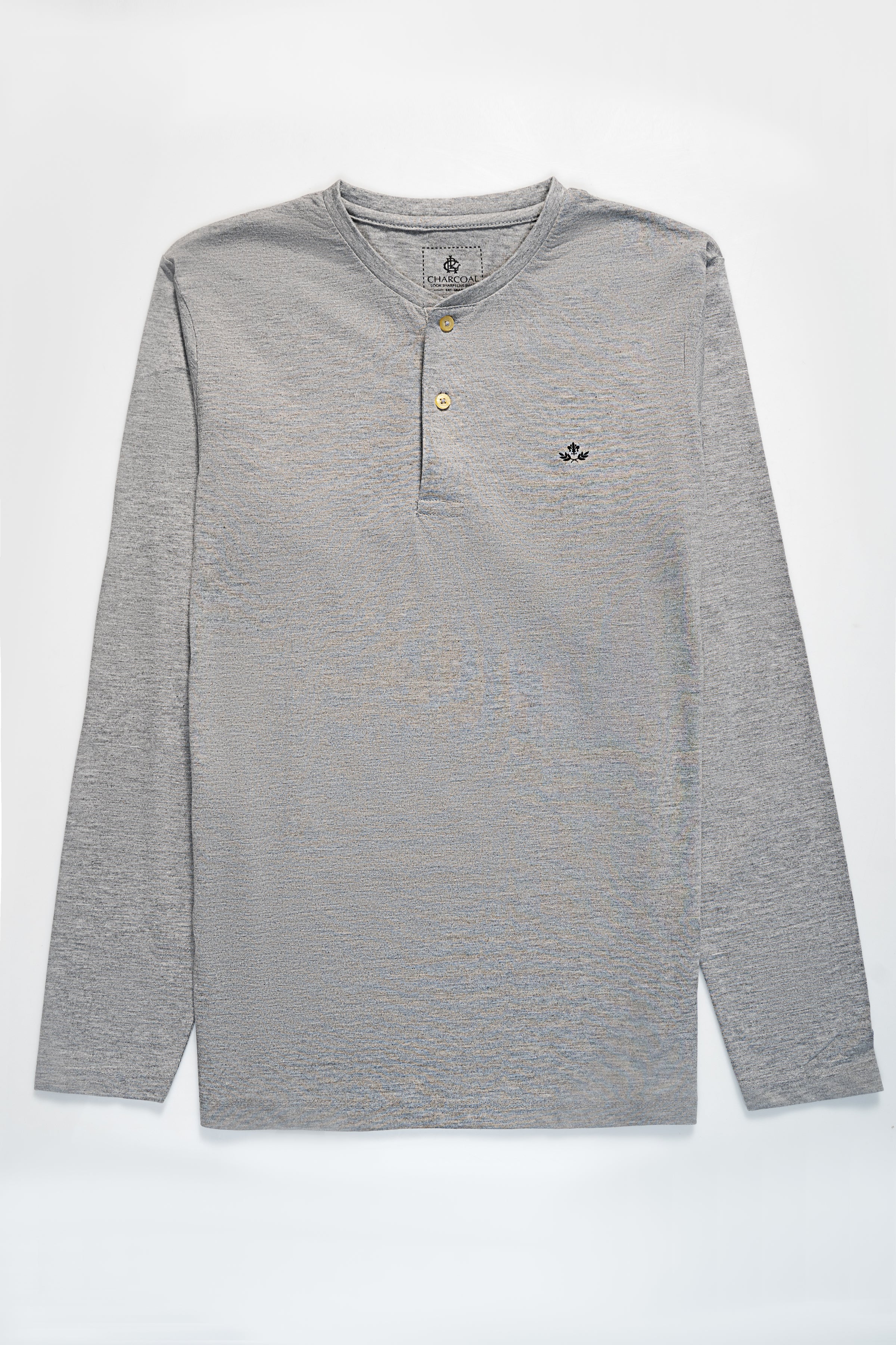 T SHIRT HENLY F/S GREY MELANGE
