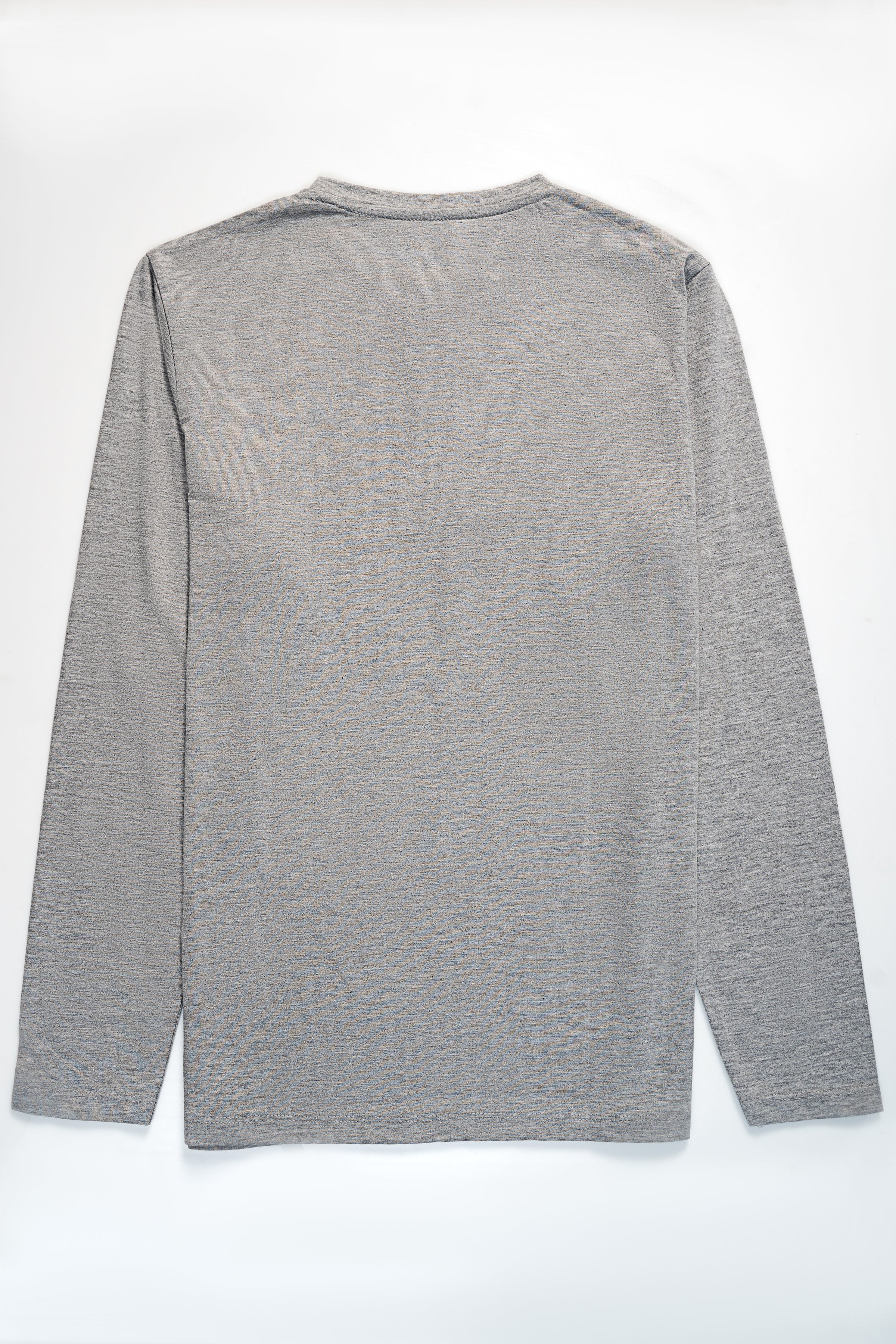 T SHIRT HENLY F/S GREY MELANGE - Image 3