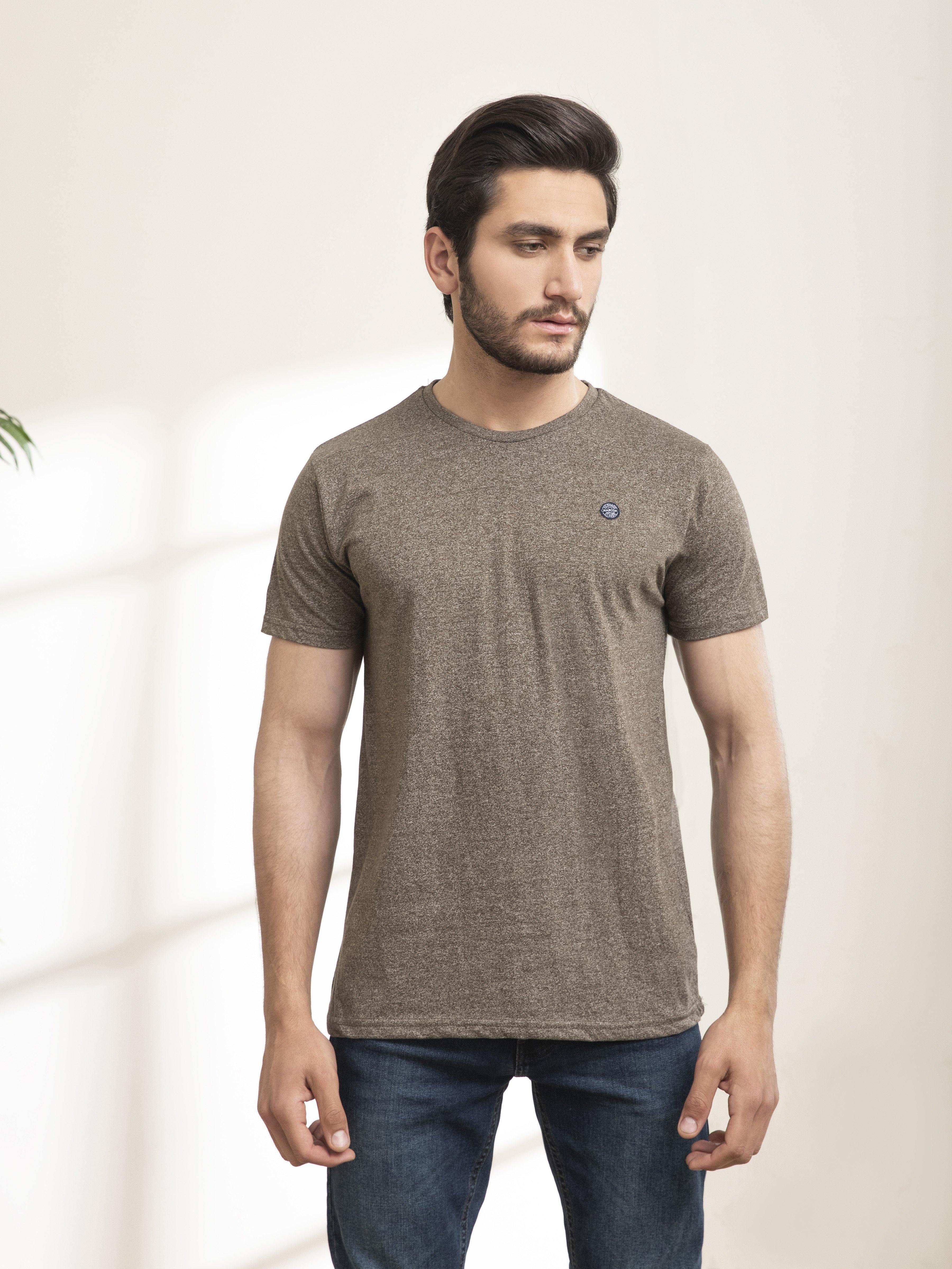 T SHIRT ROUND NECK CHAIN YARN OLIVE - Image 2