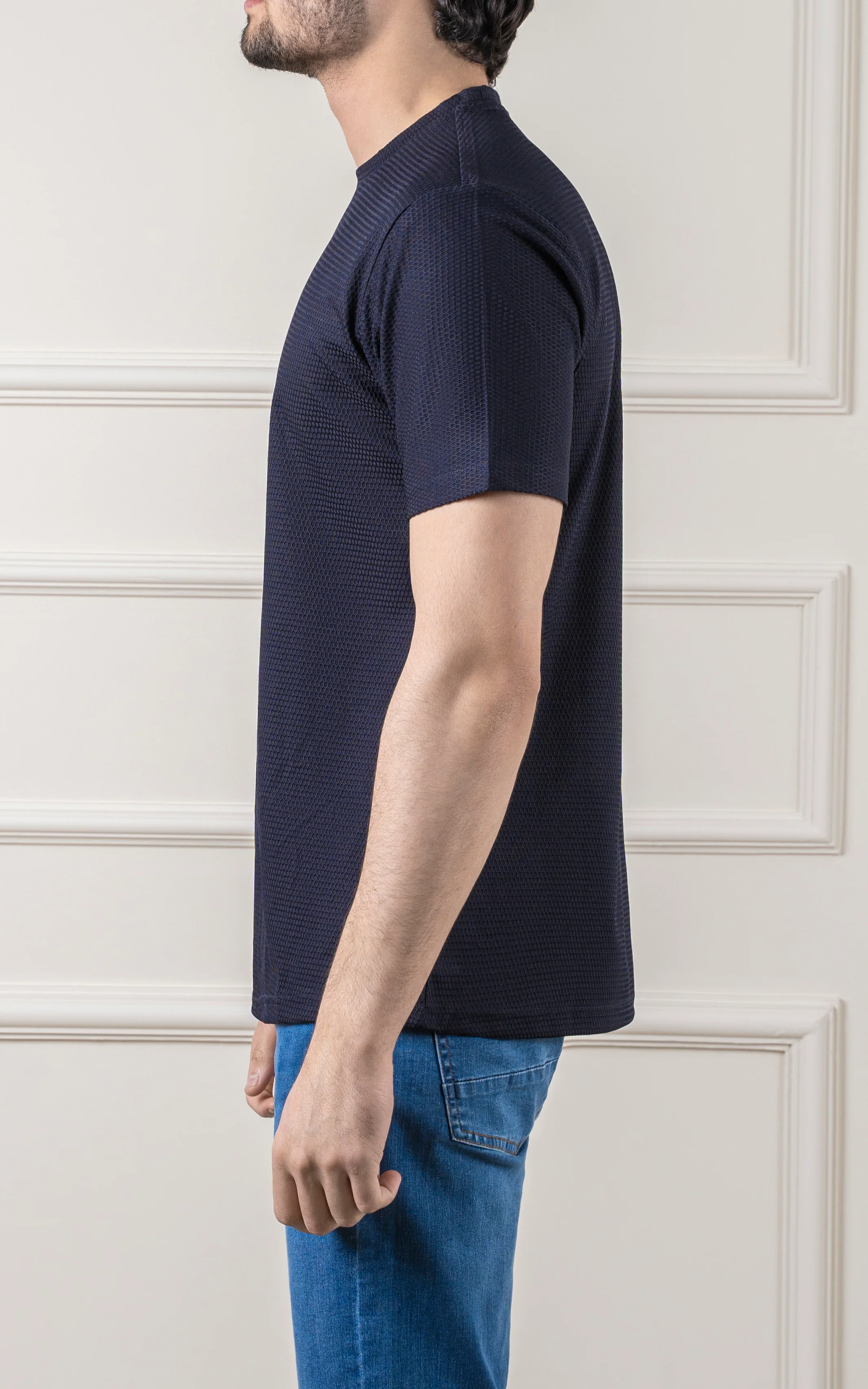 T SHIRT ROUND NECK NAVY - Image 3