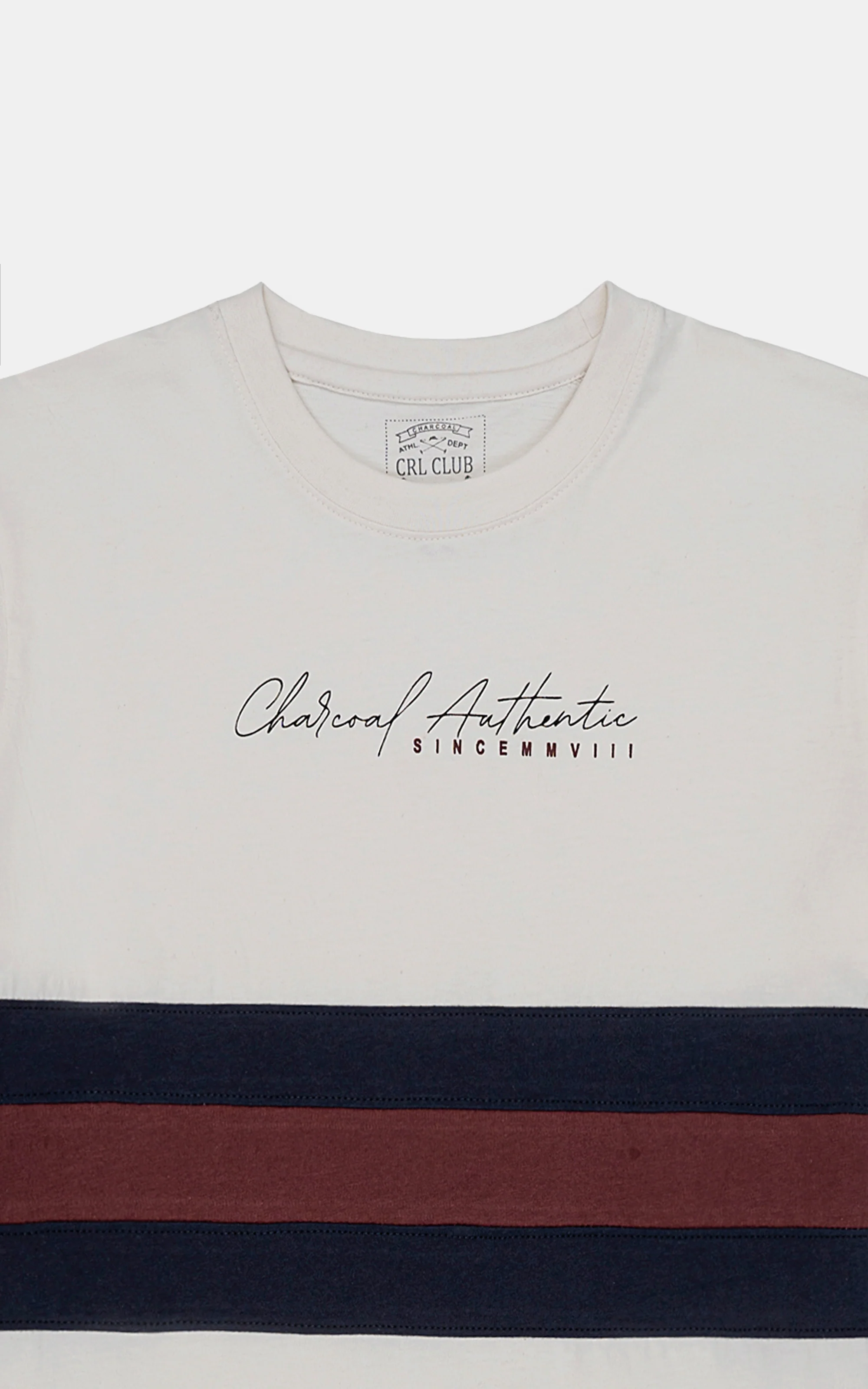 T SHIRT ROUND NECK OFF WHITE - Image 2