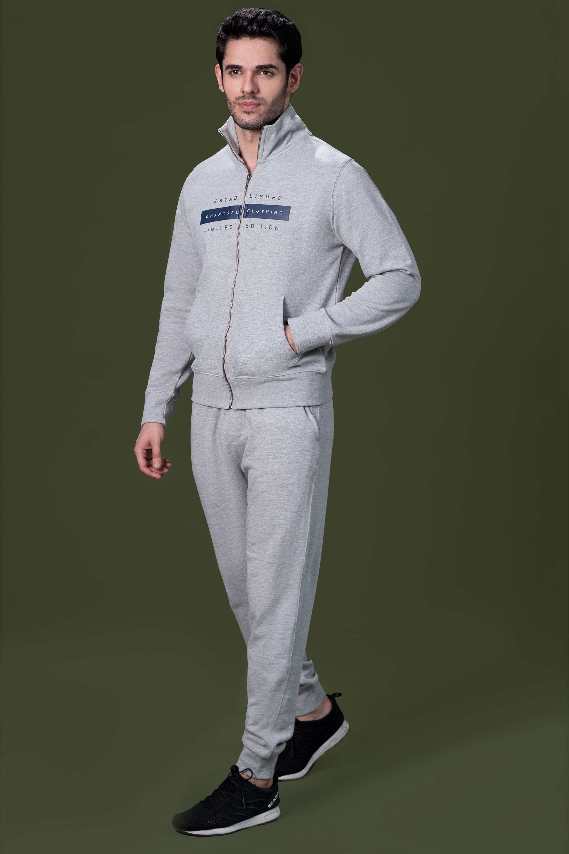 TERRY JOGGER TROUSER GREY MELANGE - Image 2