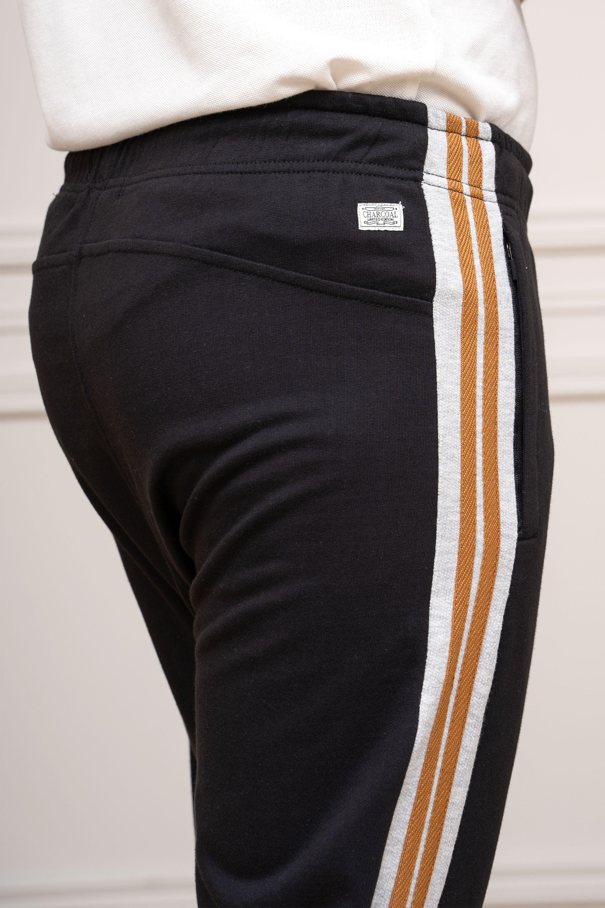 TERRY SIDE PANEL TROUSER BLACK - Image 5
