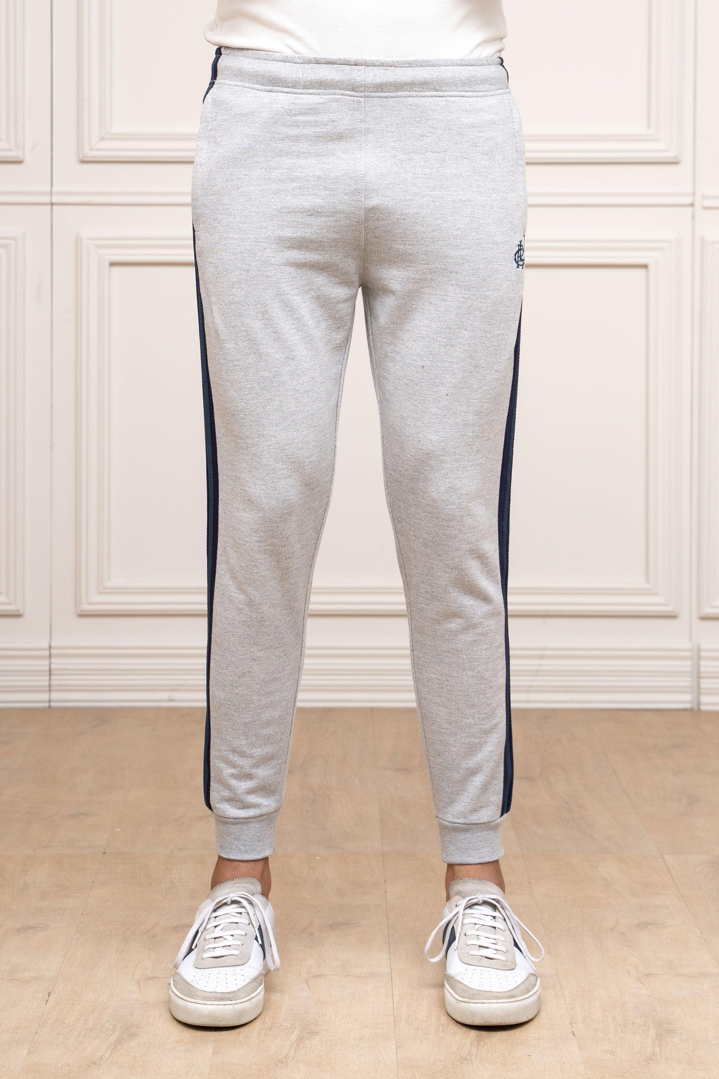 TERRY SIDE PANEL TROUSER GREY MELANGE - Image 2