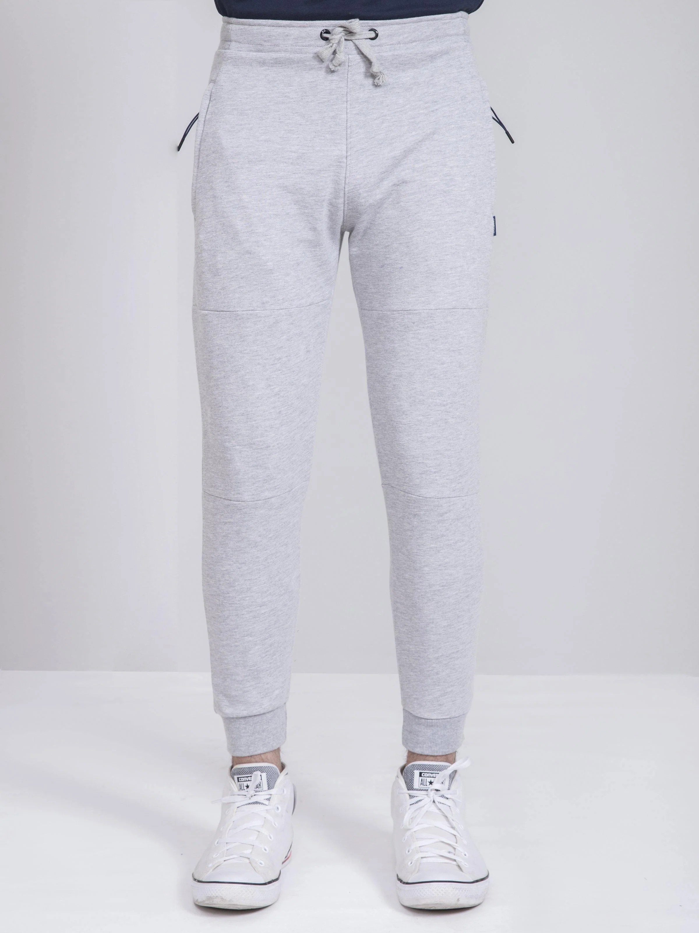 TERRY SLIM FIT GREY MELANGE TROUSER - Image 2