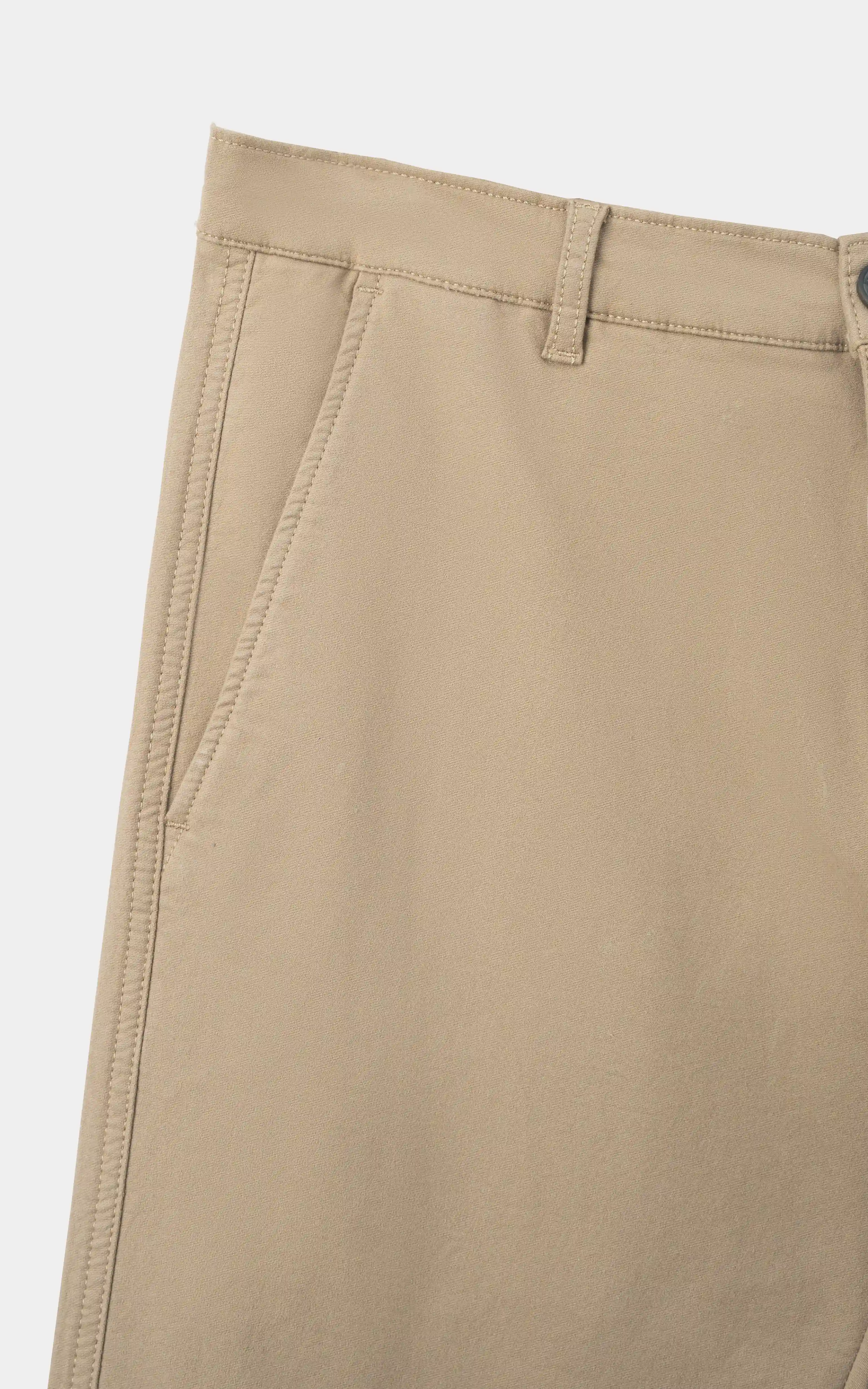 TERRY TWILL SMART FIT CASUAL PANT KHAKI - Image 2