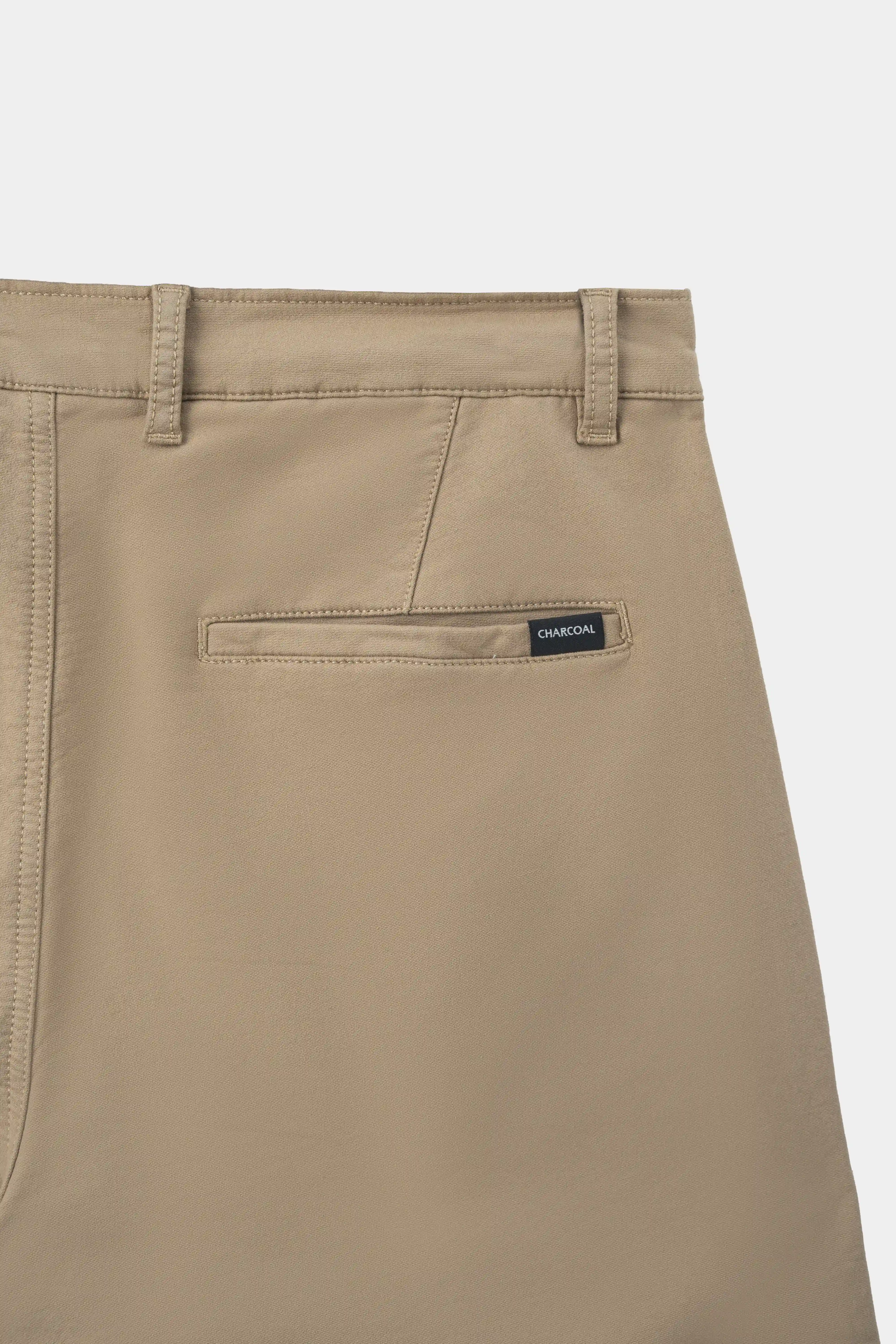 TERRY TWILL SMART FIT CASUAL PANT KHAKI - Image 3