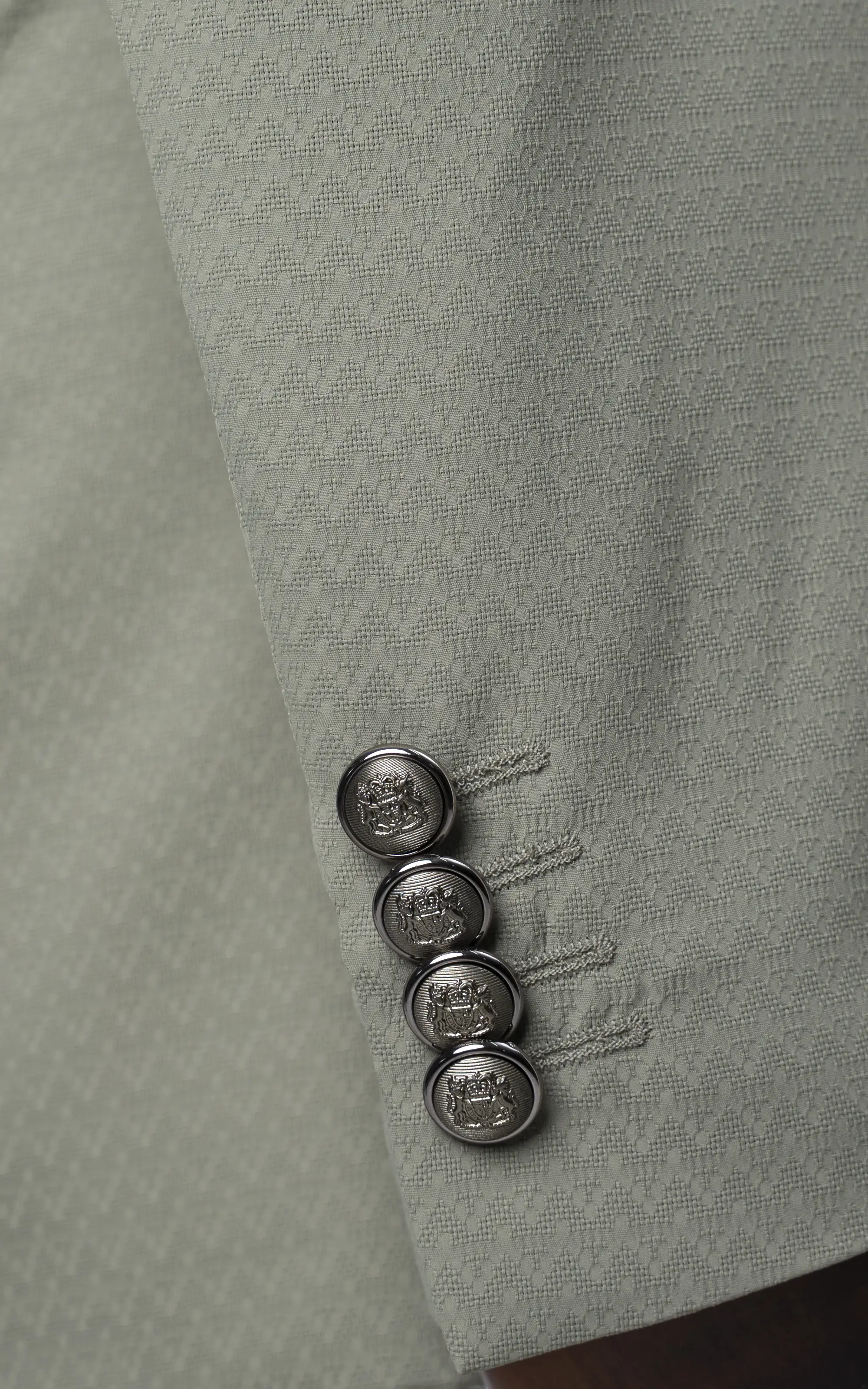 TEXTURED BLENDED PRINCE COAT | FESTIVE COLLECTION LIGHT GREEN - Image 4