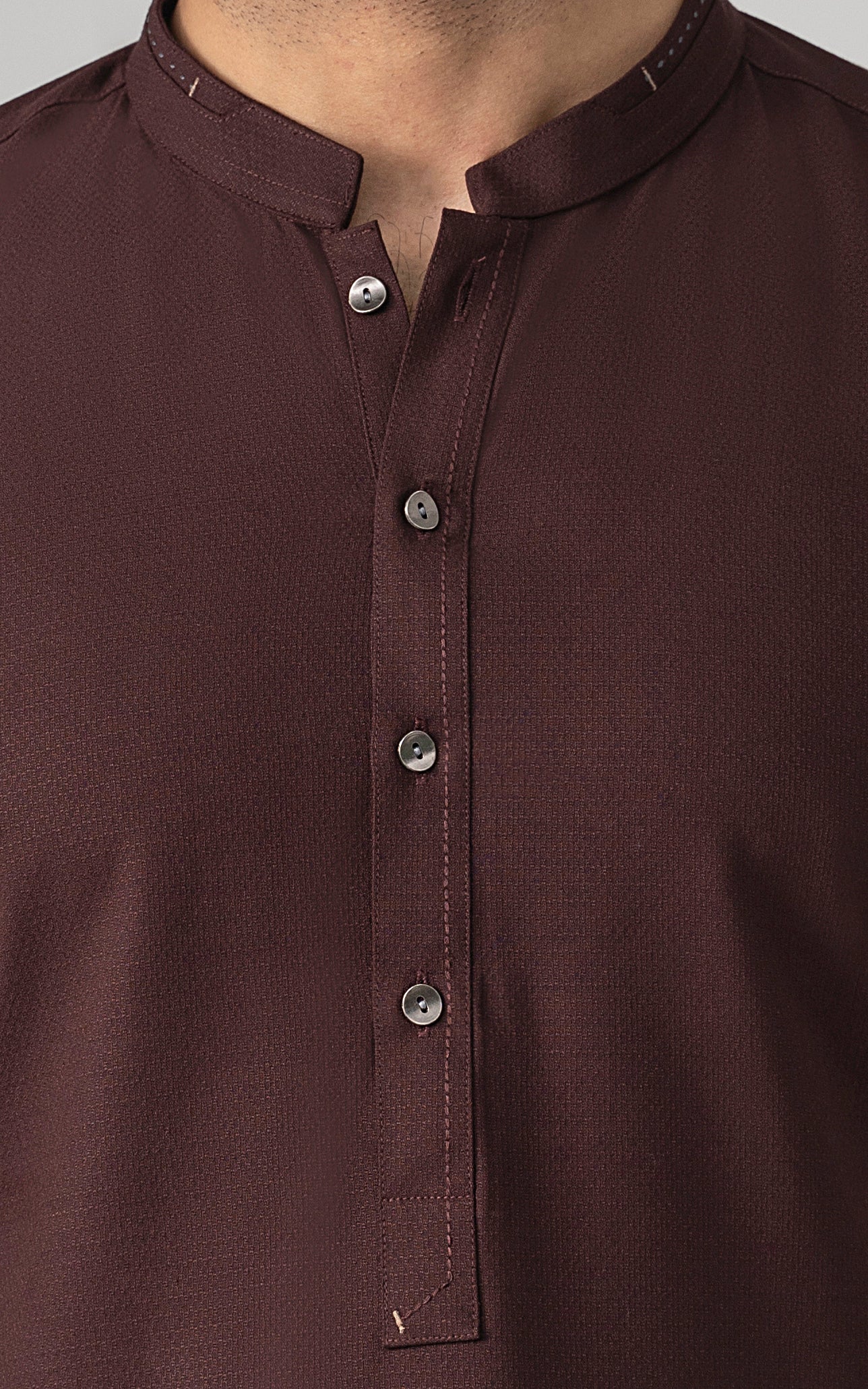 TEXTURED BLENDED WASH & WEAR - SIGNATURE COLLECTION DARK MAROON - Image 2