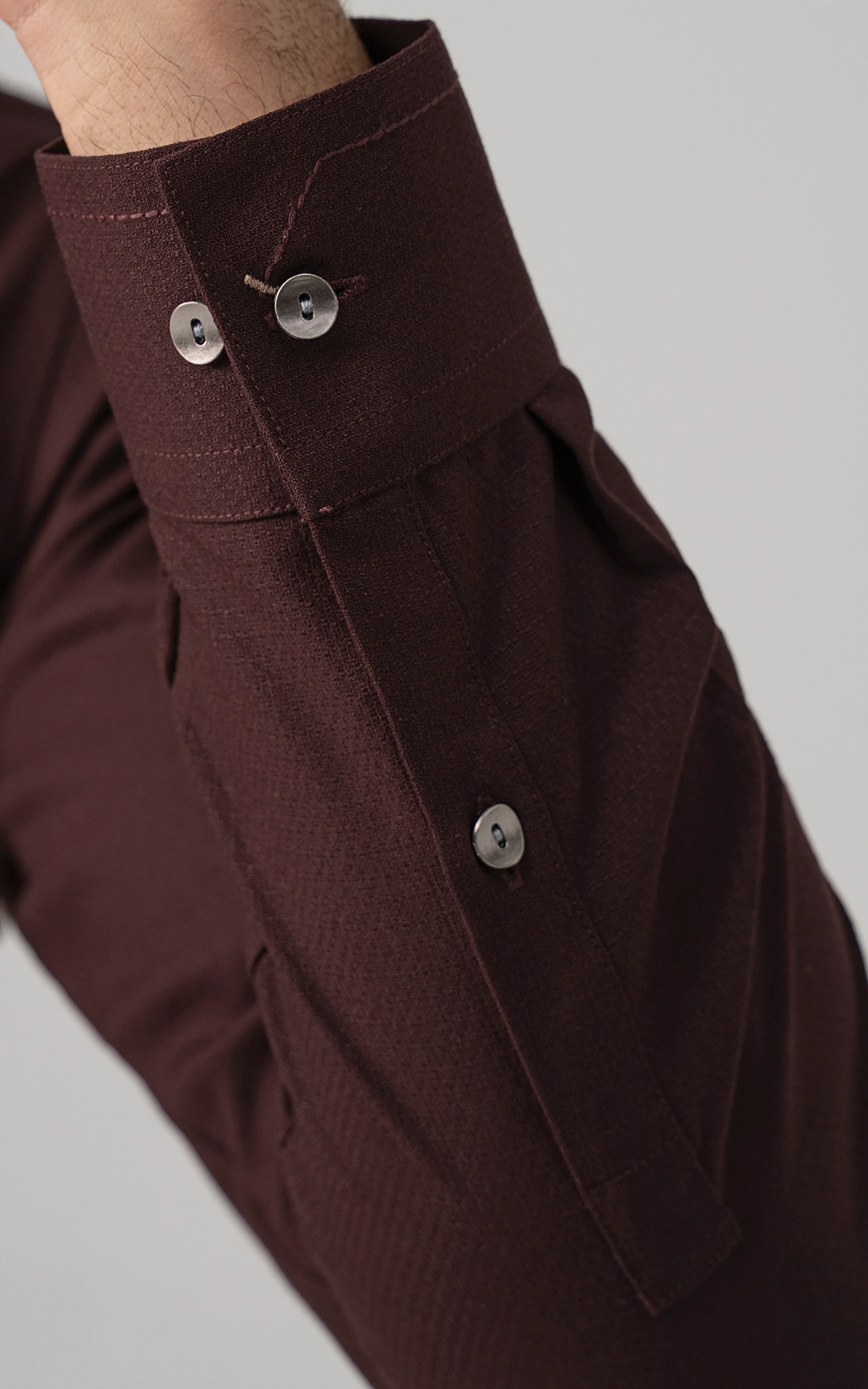 TEXTURED BLENDED WASH & WEAR - SIGNATURE COLLECTION DARK MAROON - Image 6