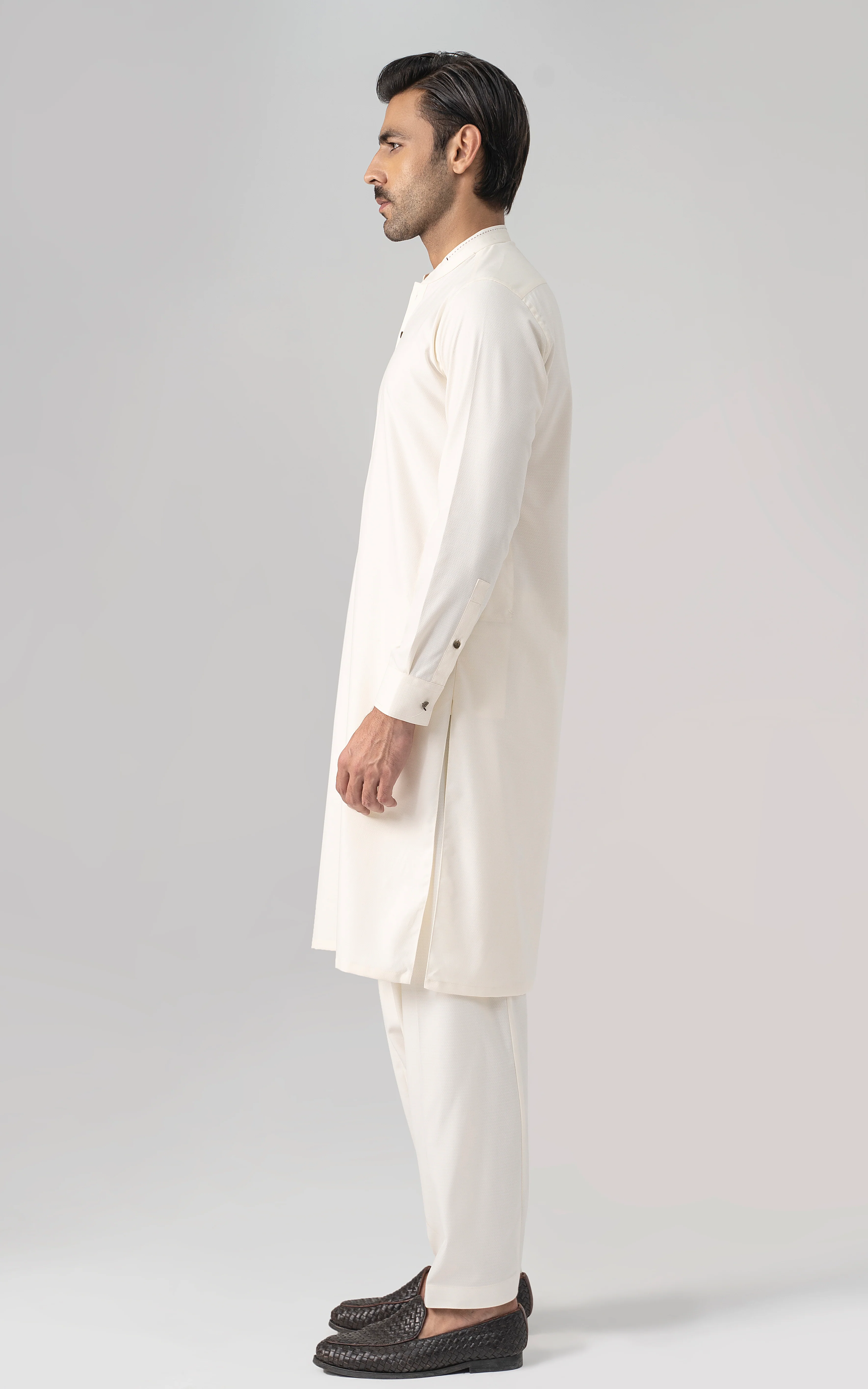 TEXTURED BLENDED WASH & WEAR - SIGNATURE COLLECTION OFF WHITE - Image 3