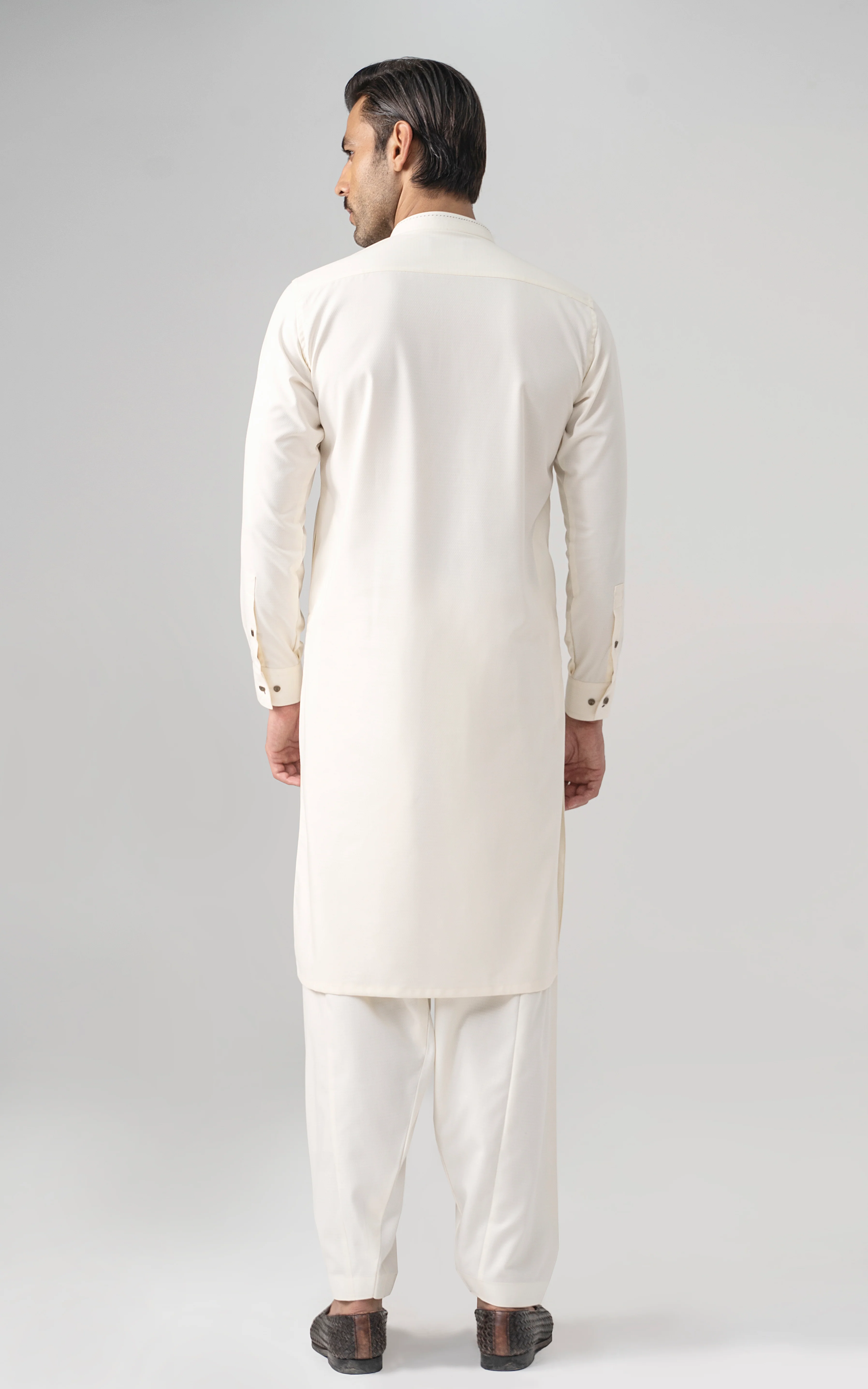 TEXTURED BLENDED WASH & WEAR - SIGNATURE COLLECTION OFF WHITE - Image 4