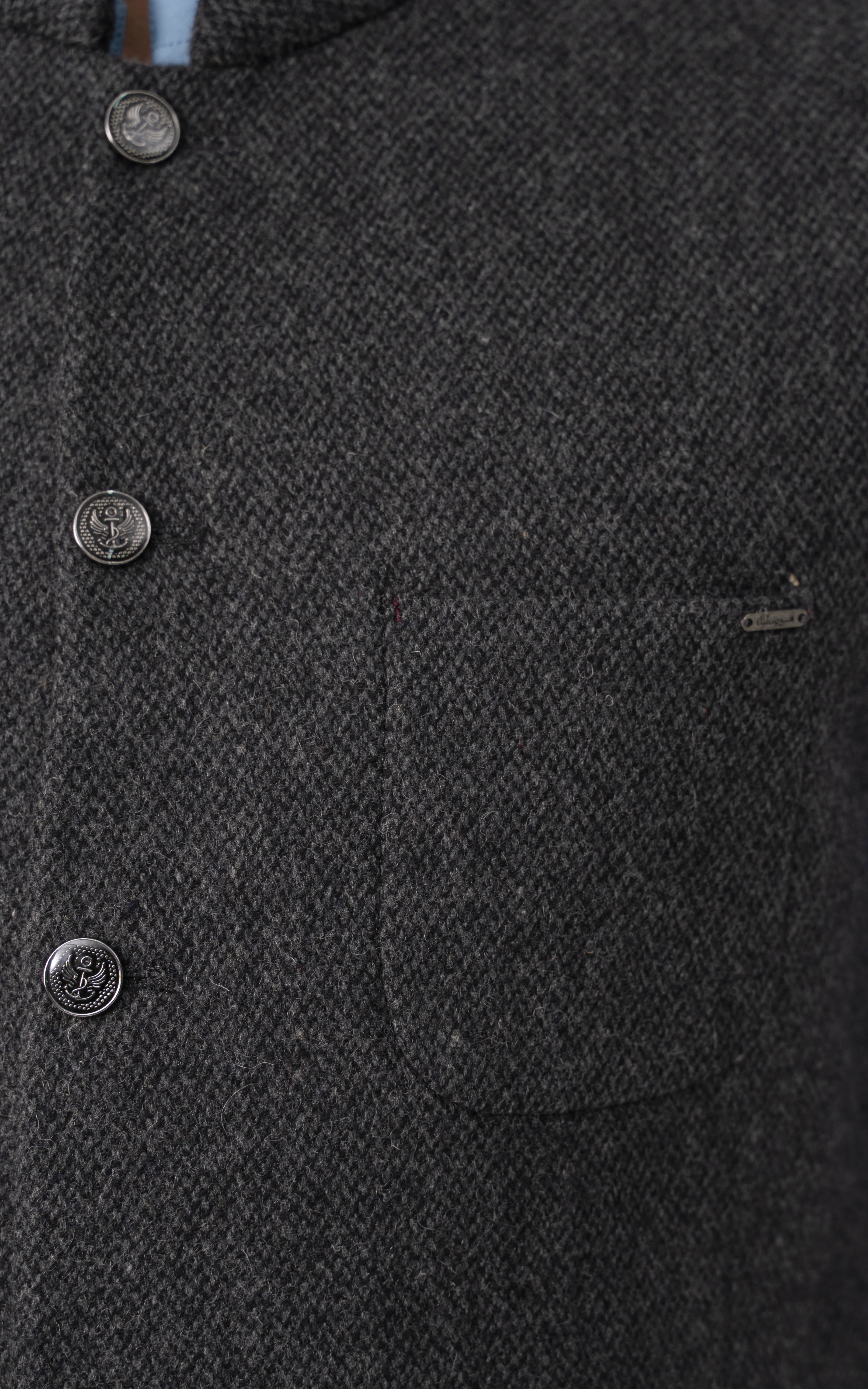 TEXTURED WOOL BLENDED WAISTCOAT - SIGNATURE COLLECTION GREY - Image 6