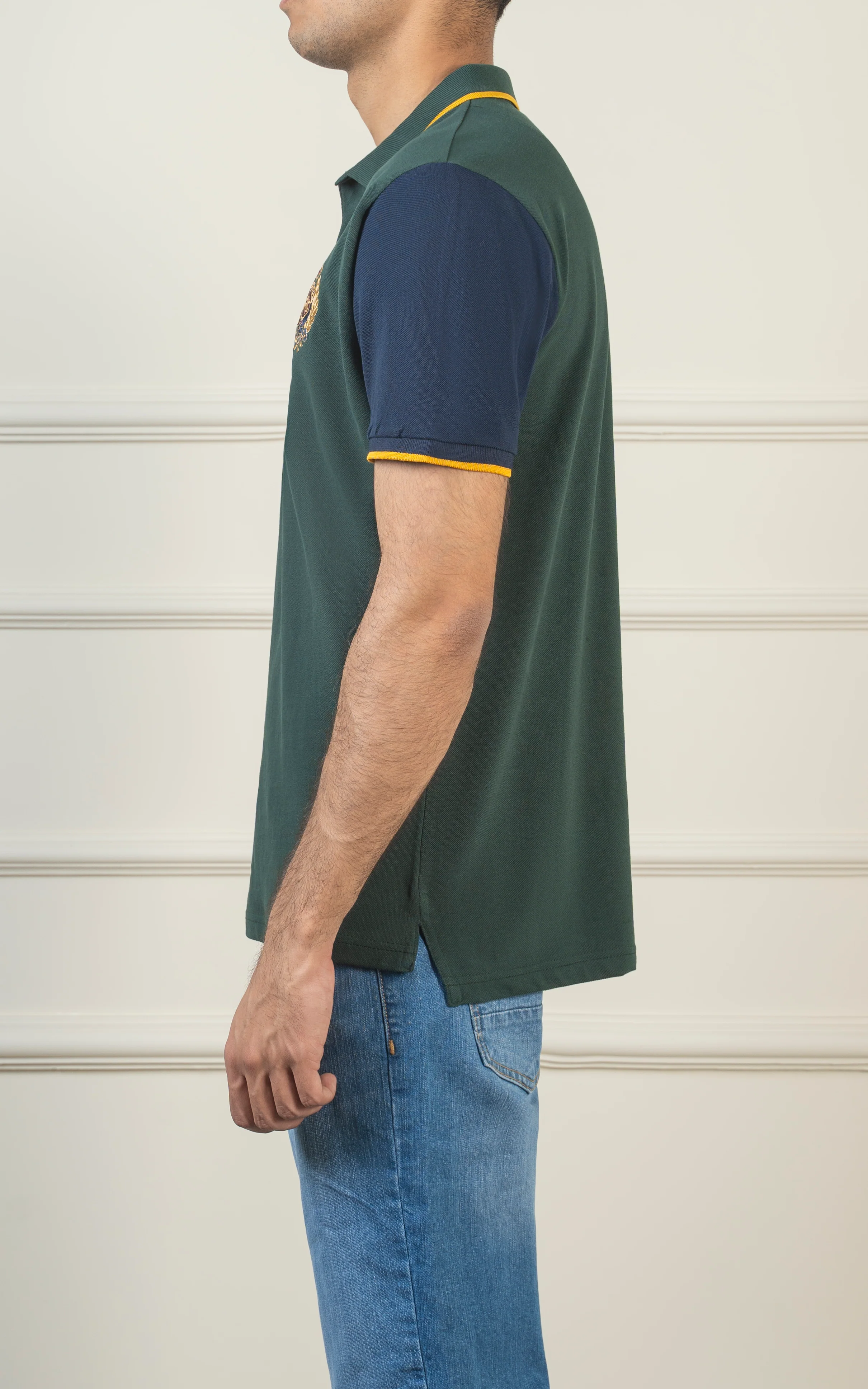 TIPPING COLLAR POLO GREEN - Image 4
