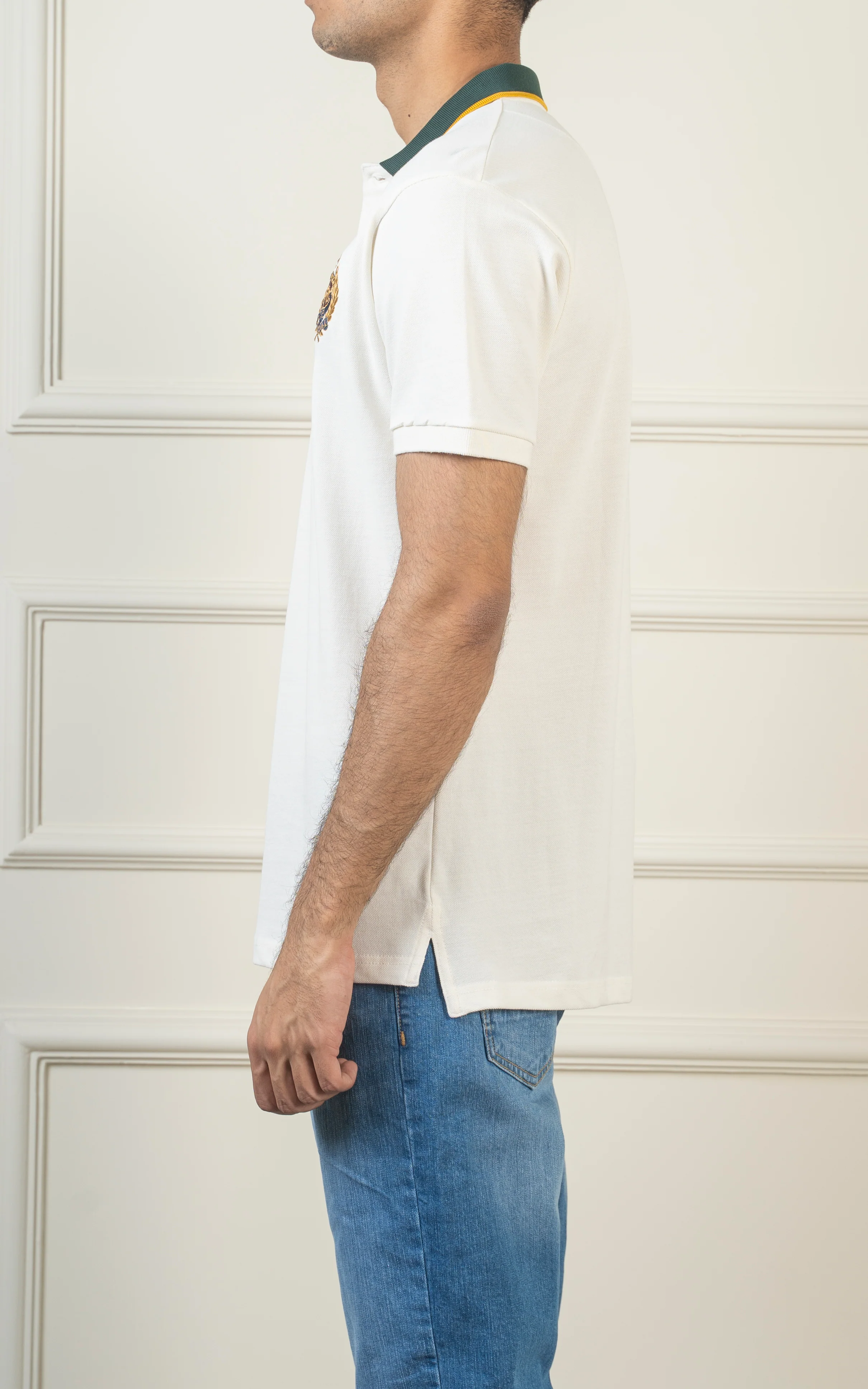TIPPING CONTRAST COLLAR POLO WHITE - Image 4
