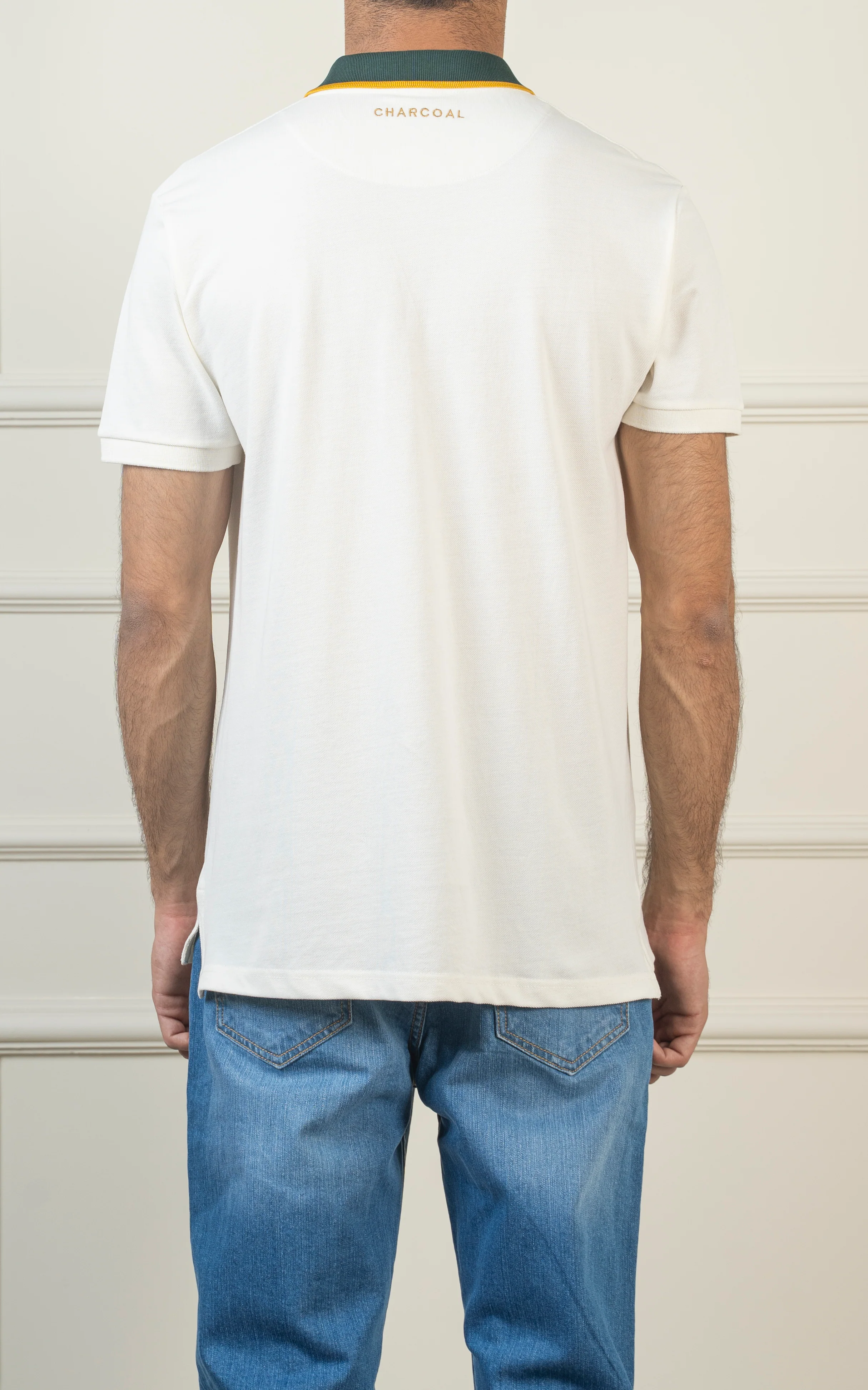 TIPPING CONTRAST COLLAR POLO WHITE - Image 5