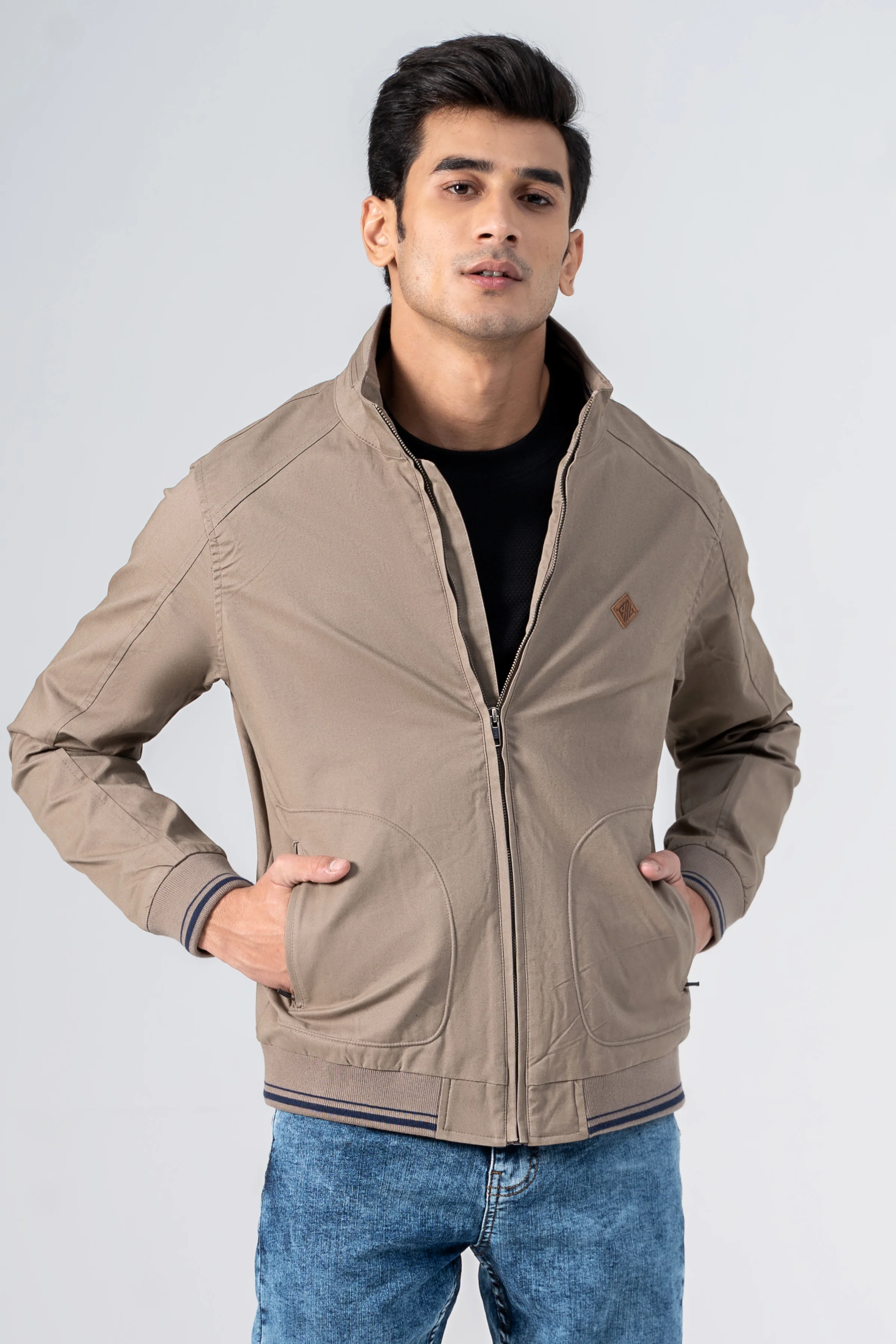 Tipping Cotton Jacket khaki - Image 4