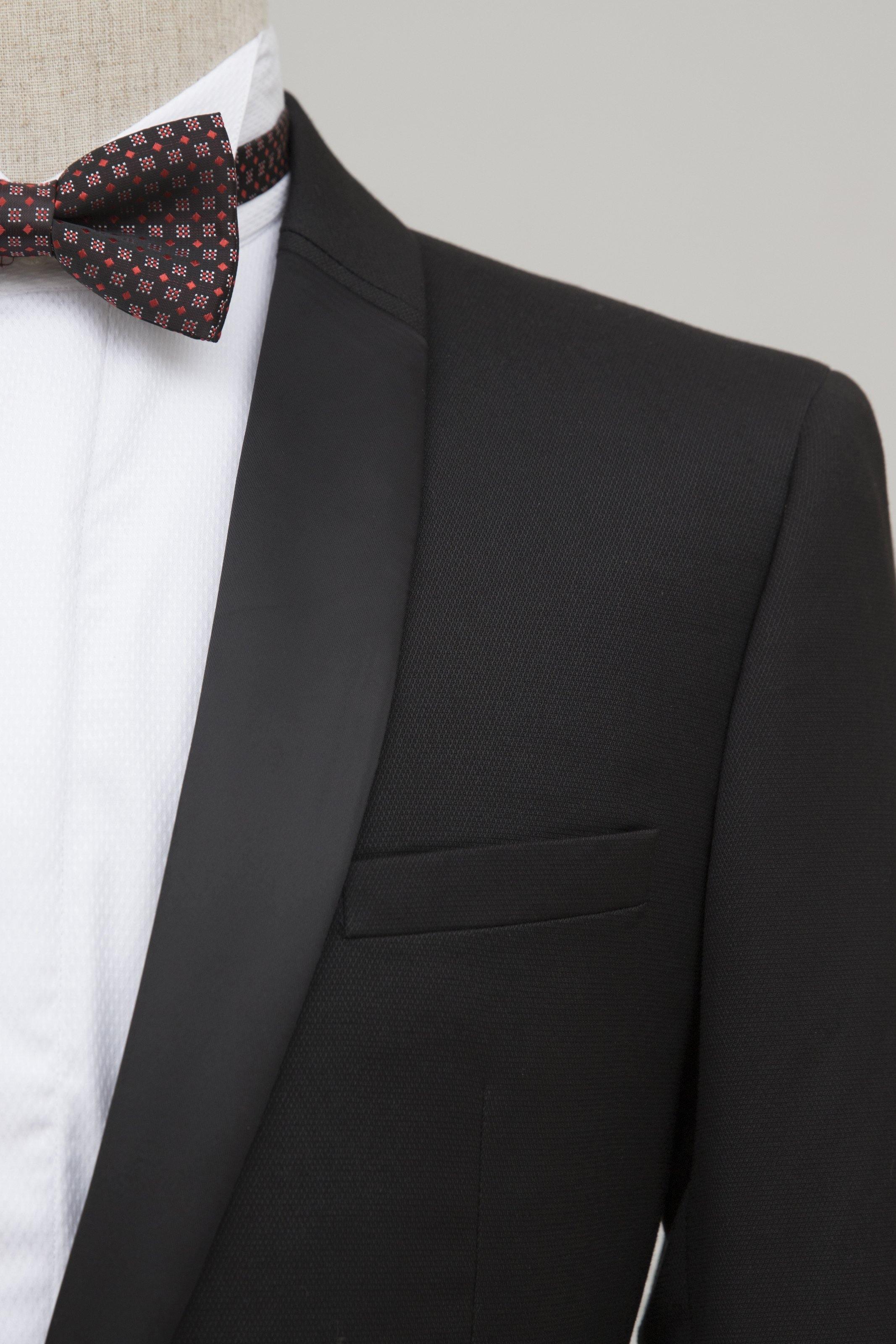 TUXEDO SUIT 1 BUTTON BLACK - Image 3