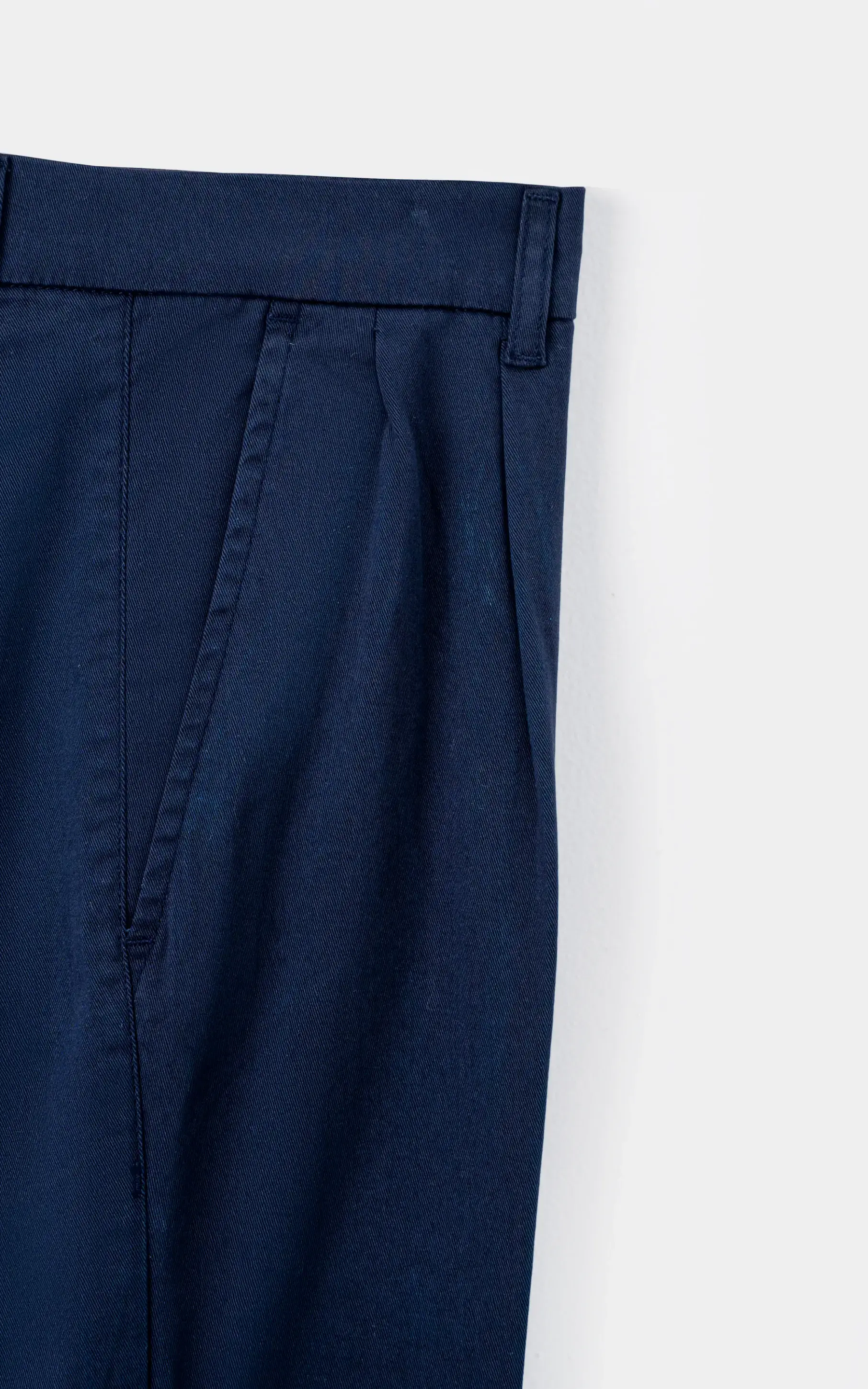 TWILL PLEATED REGULAR FIT CASUAL PANT NAVY - Image 3