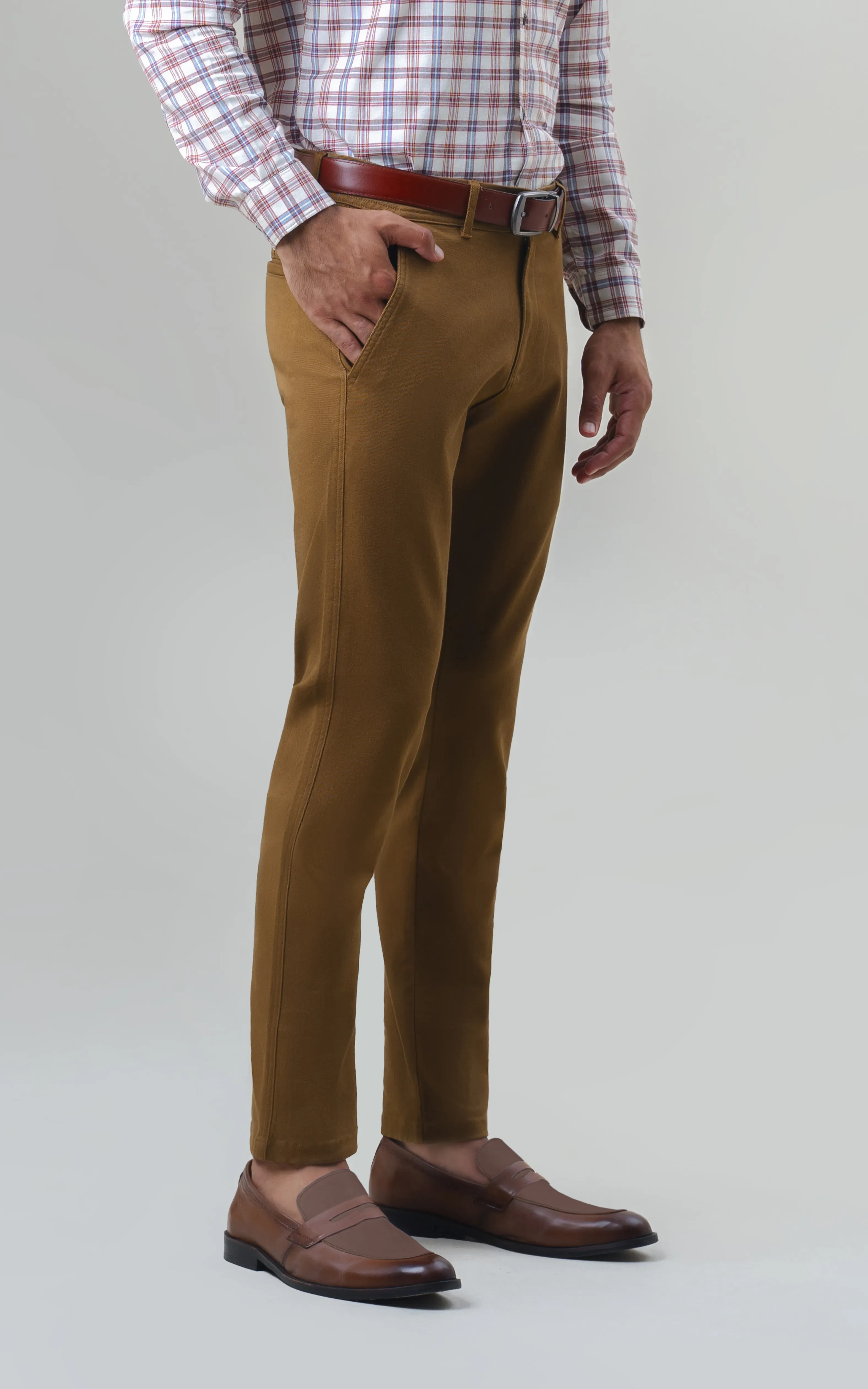 TWILL SMART FIT CASUAL PANT CAMEL - Image 2