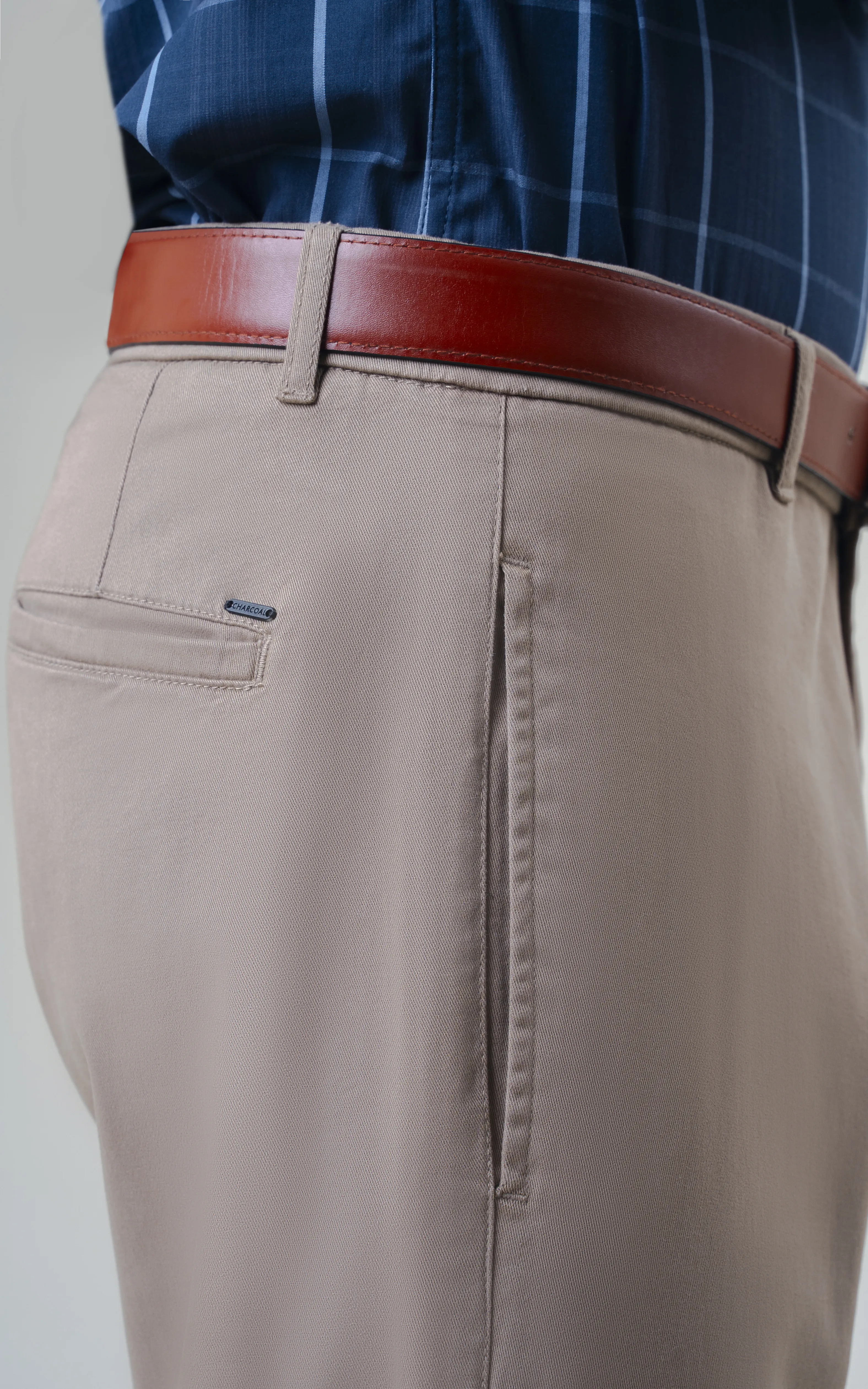 TWILL SMART FIT CASUAL PANT KHAKI - Image 4