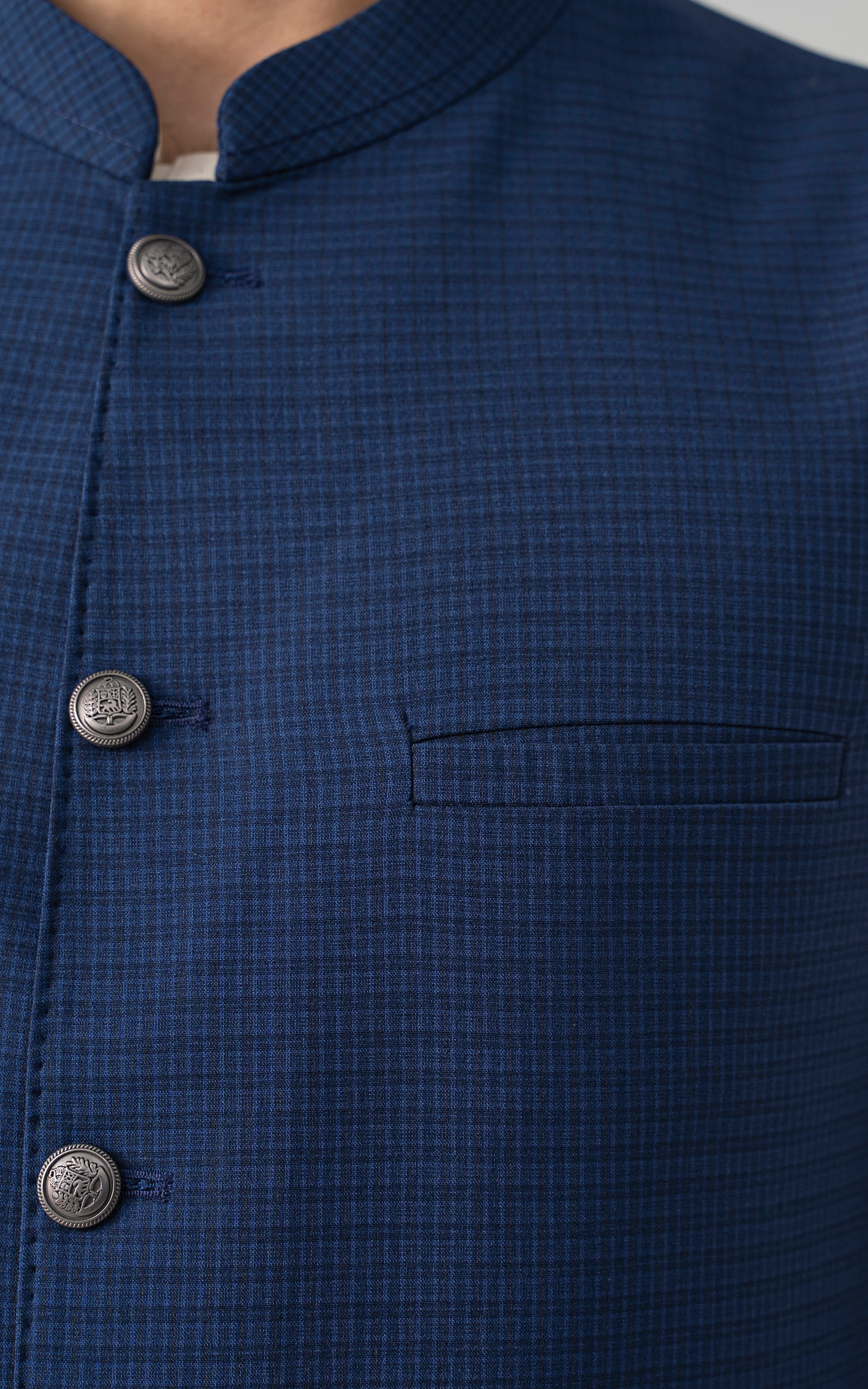 WAISTCOAT BLUE BLACK - Image 6